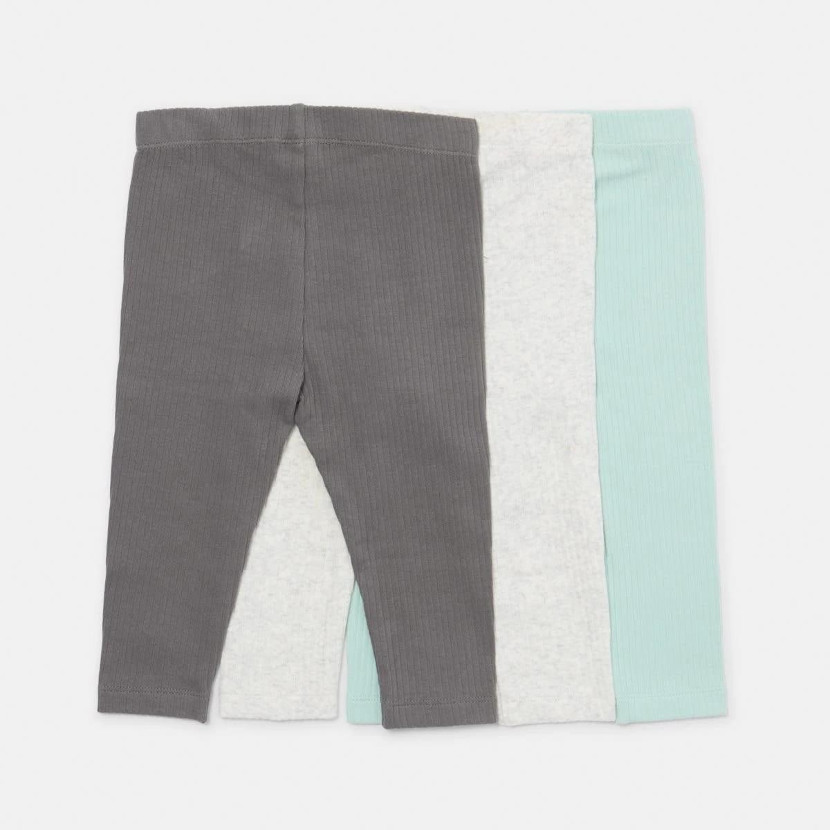 2 3 Pack Rib Leggings Green 3pk, 2 of 8