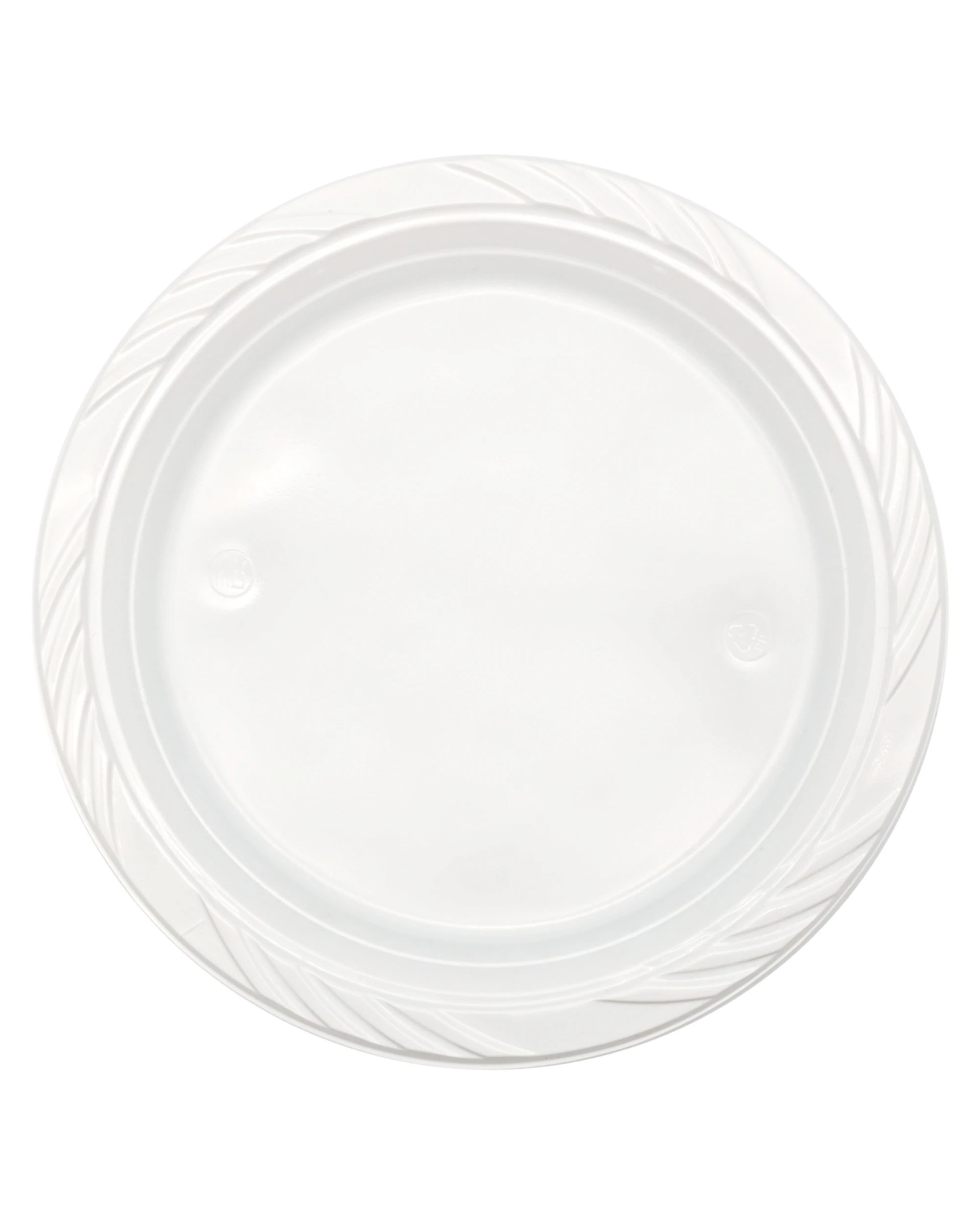 1 Partyware Everyday Living Reusable Plastic Lunch Plates 22cm Bulk Pack of 50 - White, 1 of 3
