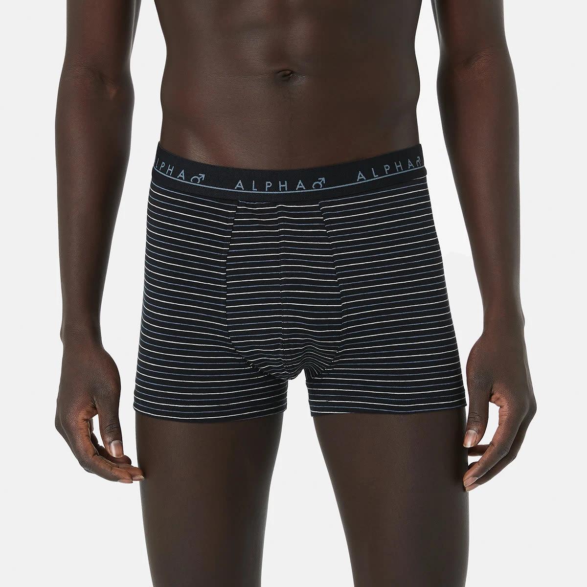 2 5 Pack Stripe and Plain Trunks BLACK BLUE GREY MULTI, 2 of 10