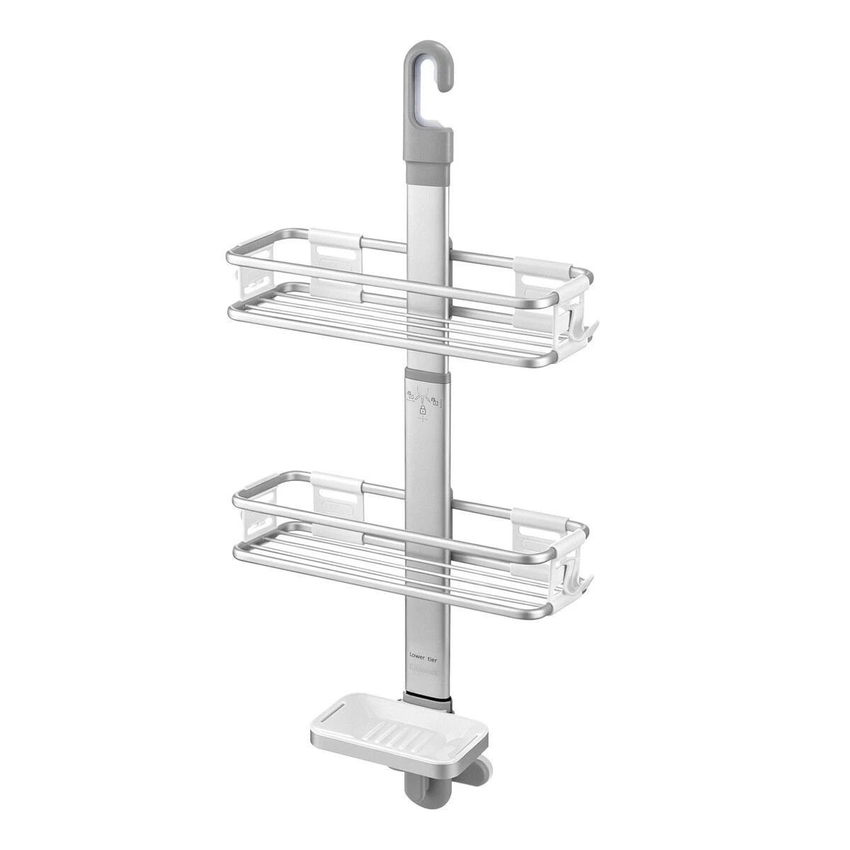 1 Ausway 3 Tier Aluminium Hanging Shower Caddy Organiser Adjustable Rustproof Rack, 1 of 7