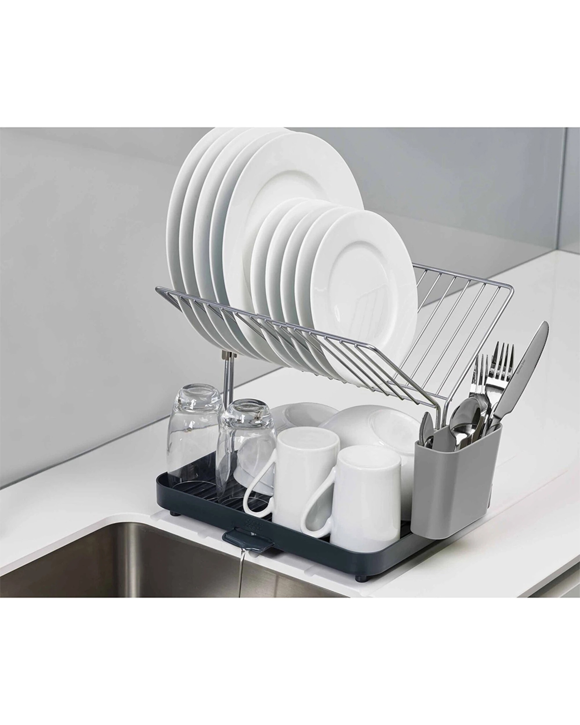 2 Joseph Joseph Y-Rack Dish Drainer Rack Storage Large Capacity Compact - Multi, 2 of 4