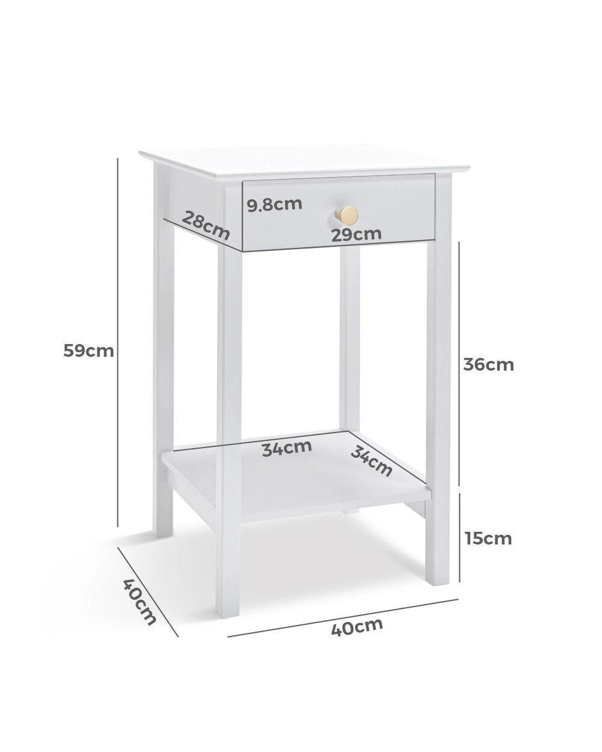 9 Franco Bedside Table White, 9 of 9