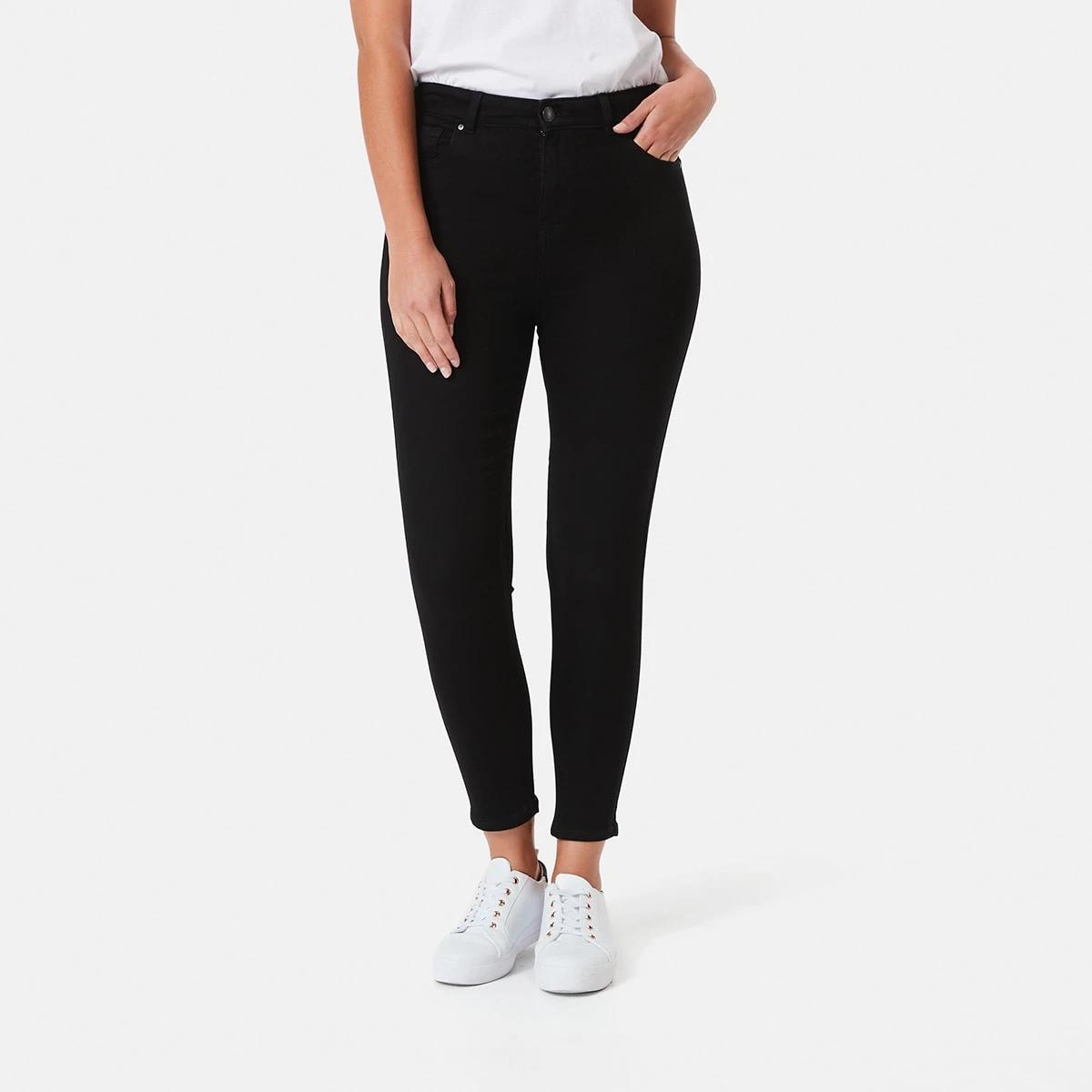 1 Soft Touch High Rise Jeans Black Wash, 1 of 4