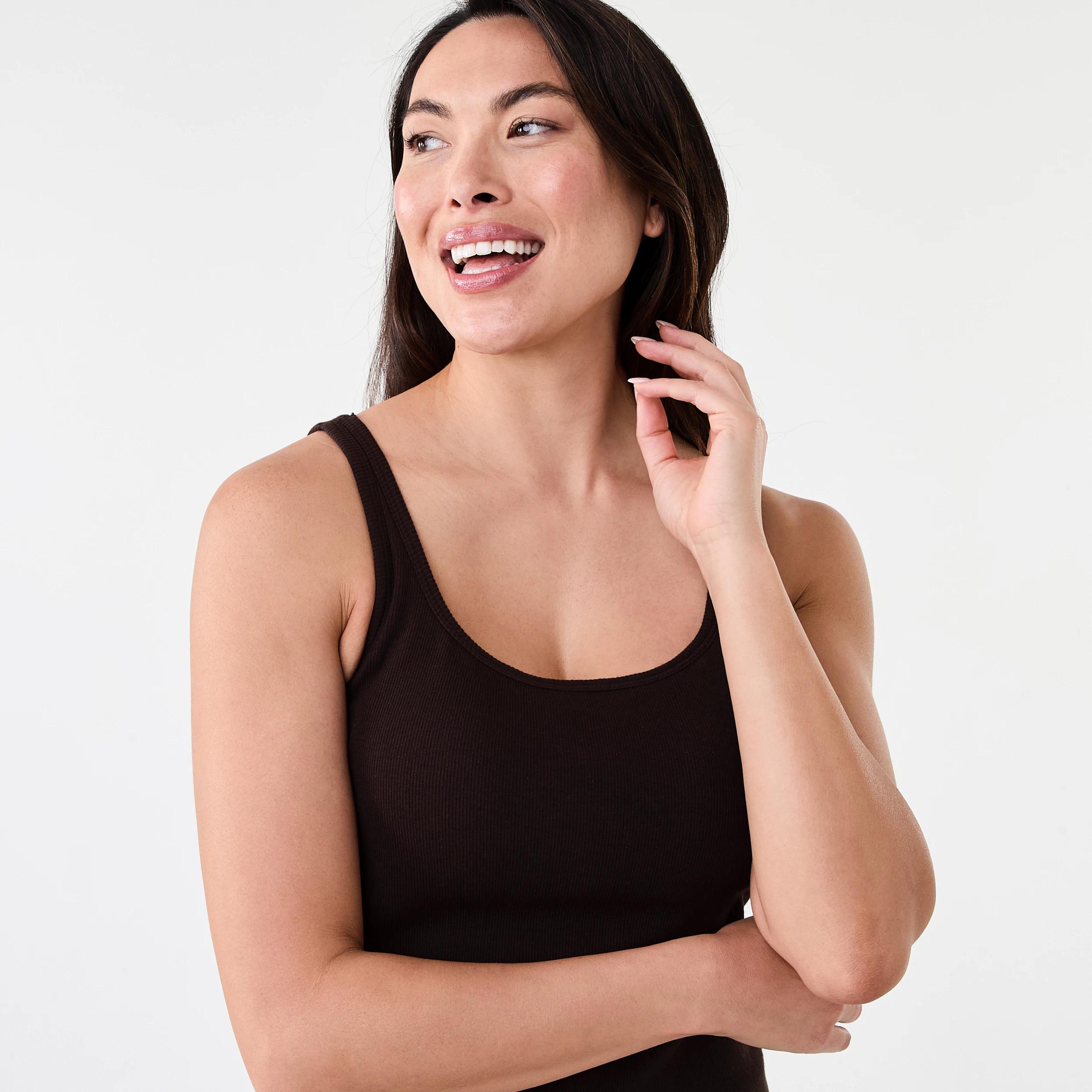 4 Sleeveless Shelf Bra Cami Choc Plum, 4 of 5