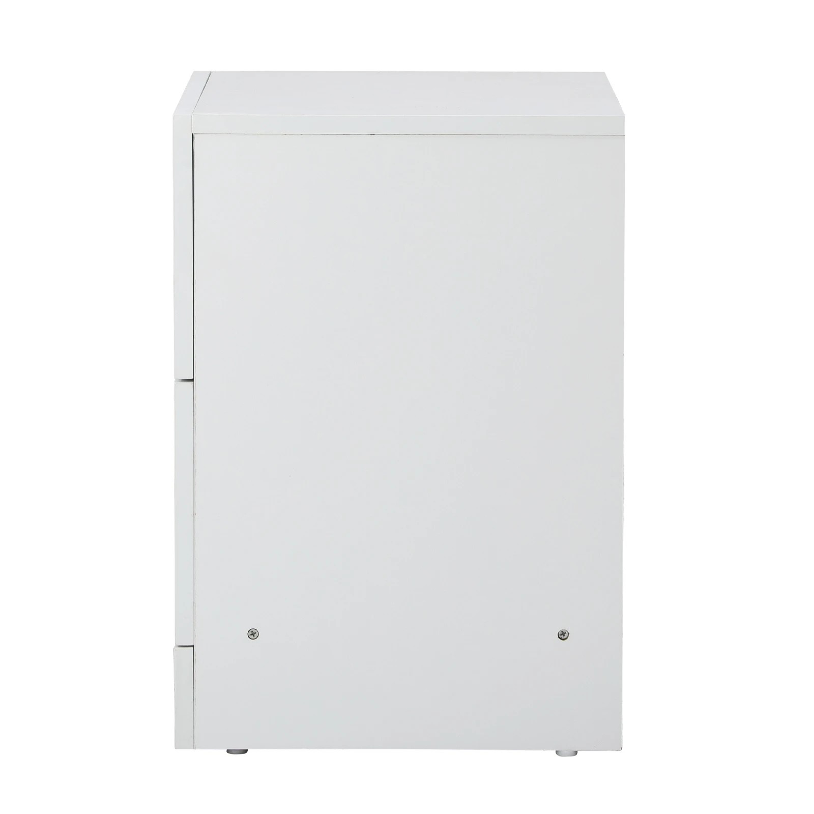 8 Oikiture 2X Bedside Table 2 Drawers Side Table Storage Cabinet Nightstand - White, 8 of 9