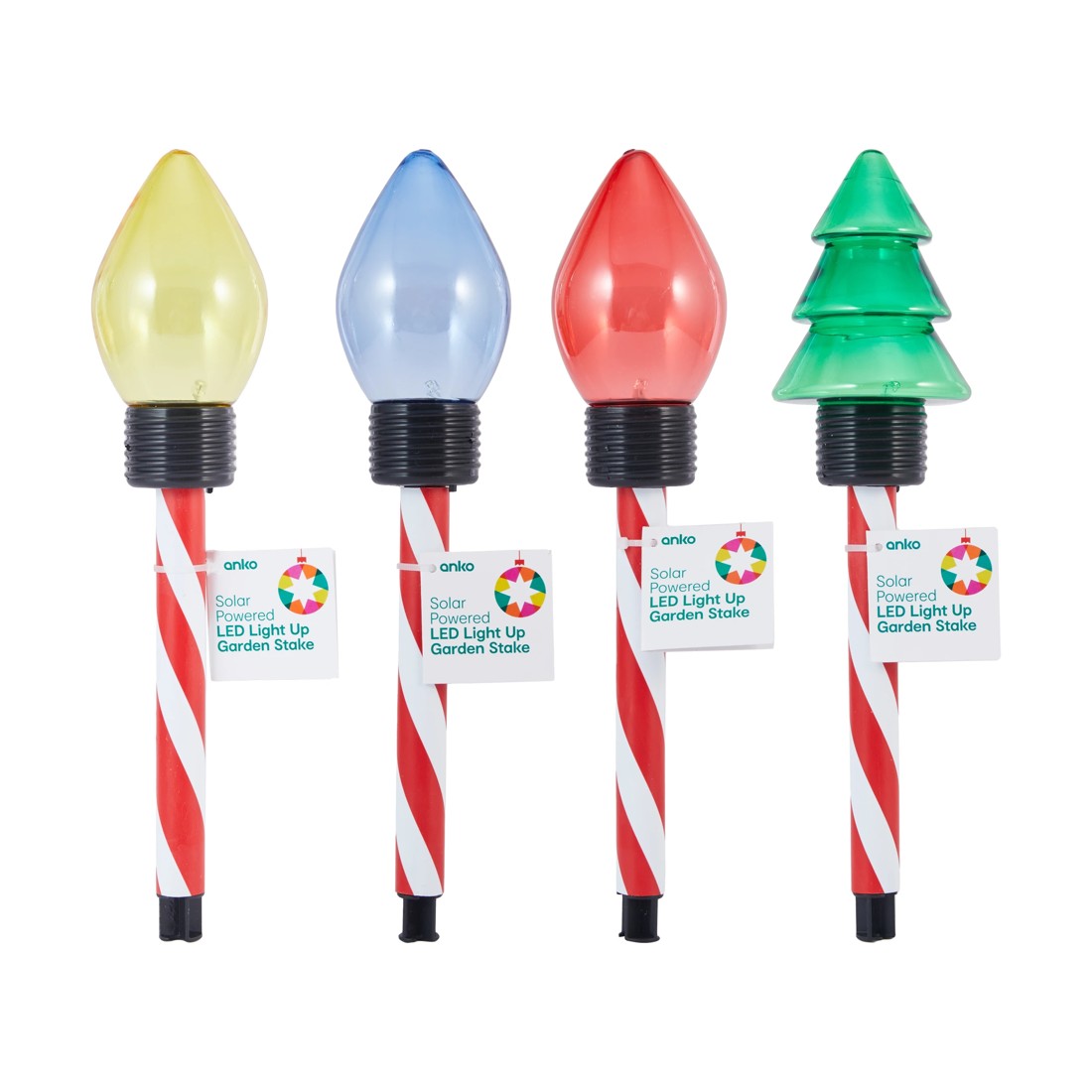 6 Solar Powered LED Light Up Garden Stake - Assorted, 6 of 6