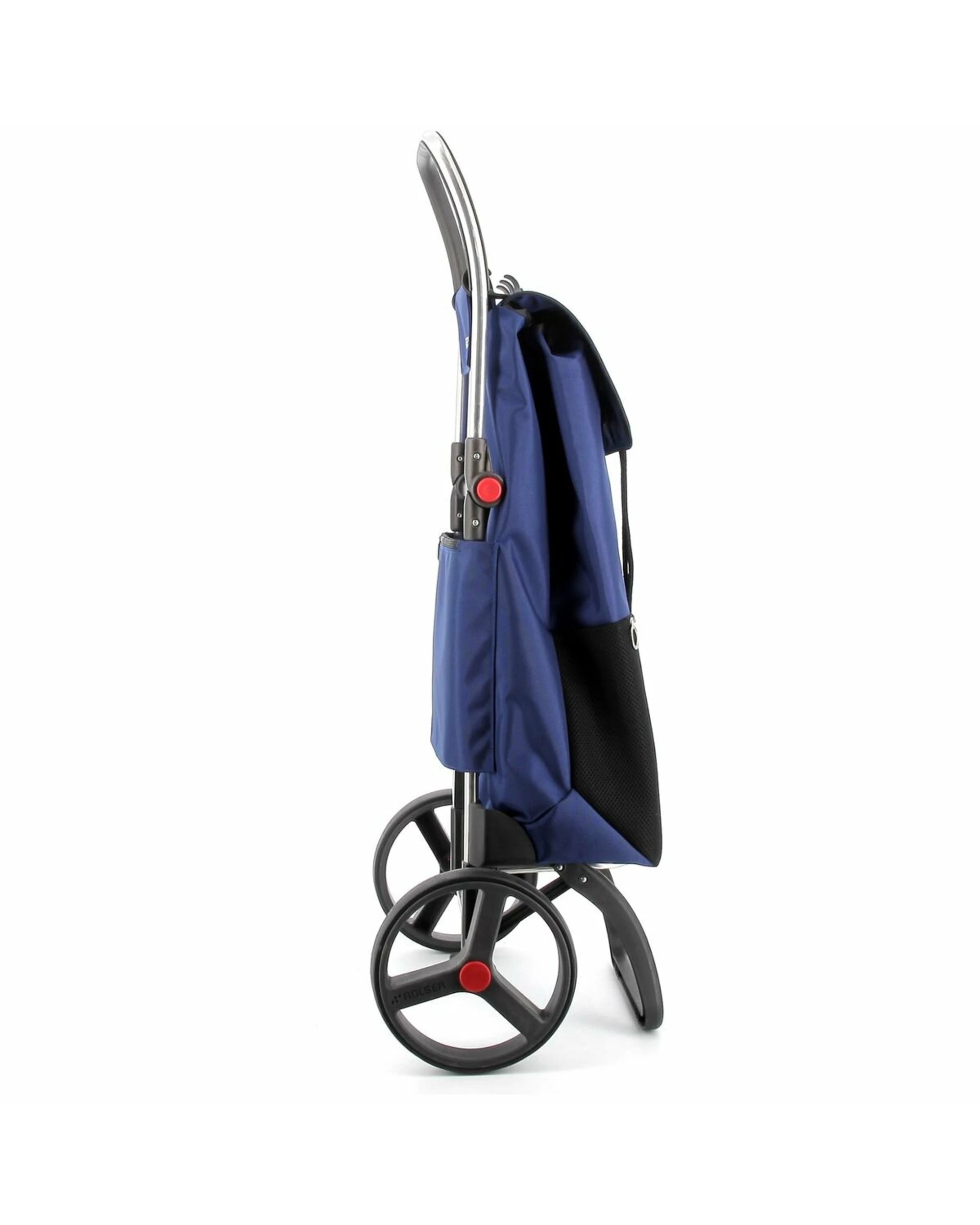 2 Rolser IMax Urban Folding Big Wheel Trolley Navy, 2 of 4