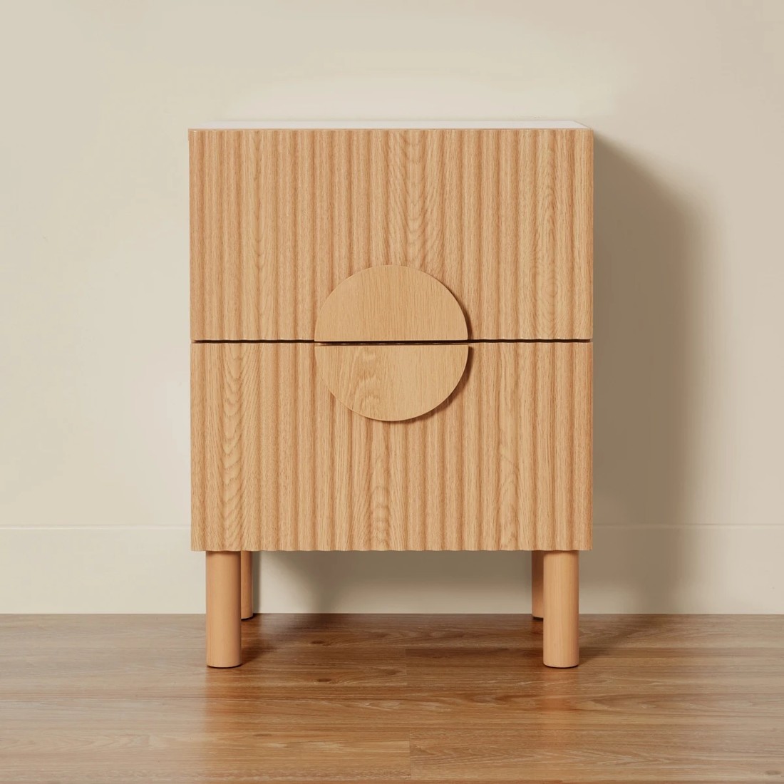 2 Ryan Ribbed Bedside Table, 2 of 6