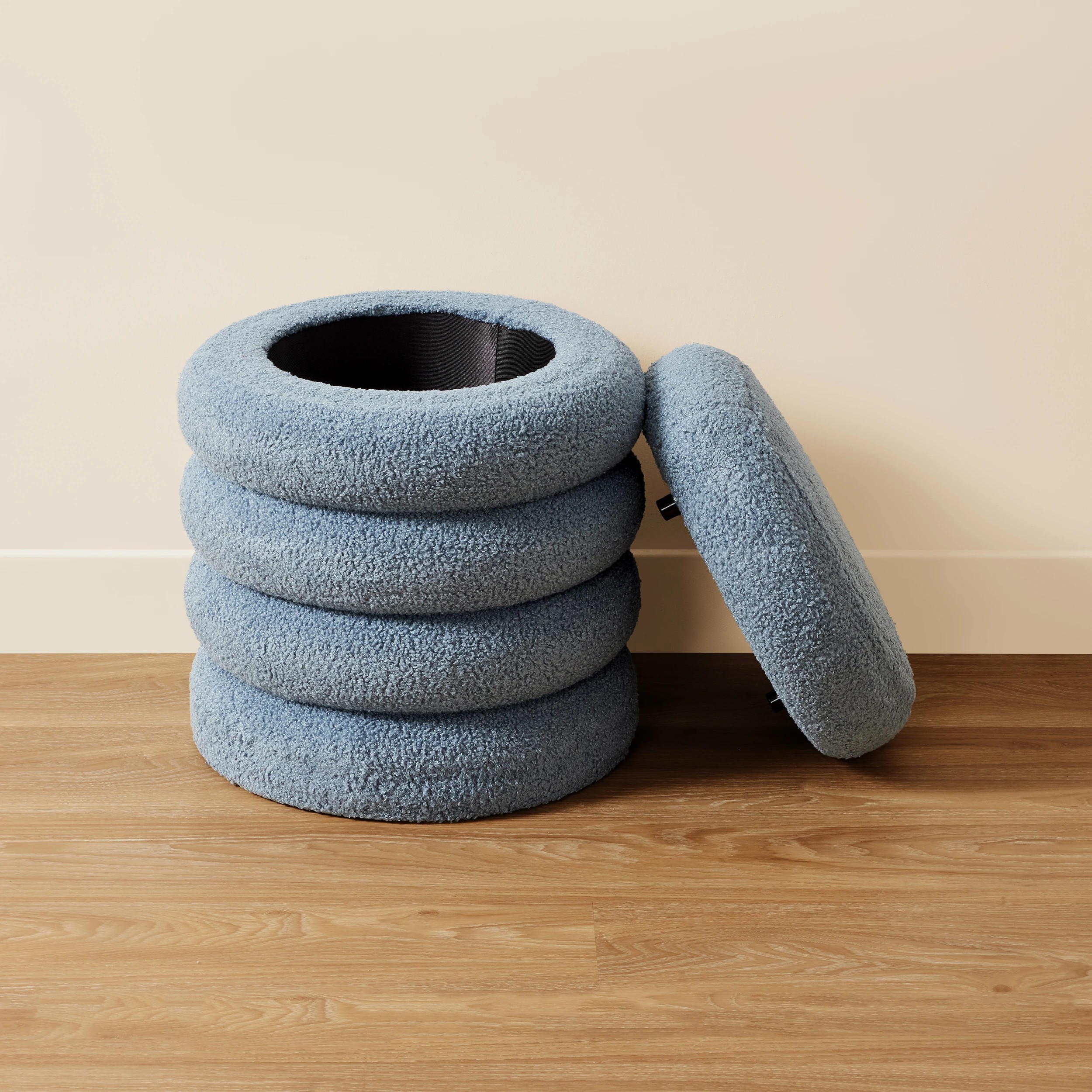 3 Storage Ottoman - Blue, 3 of 7
