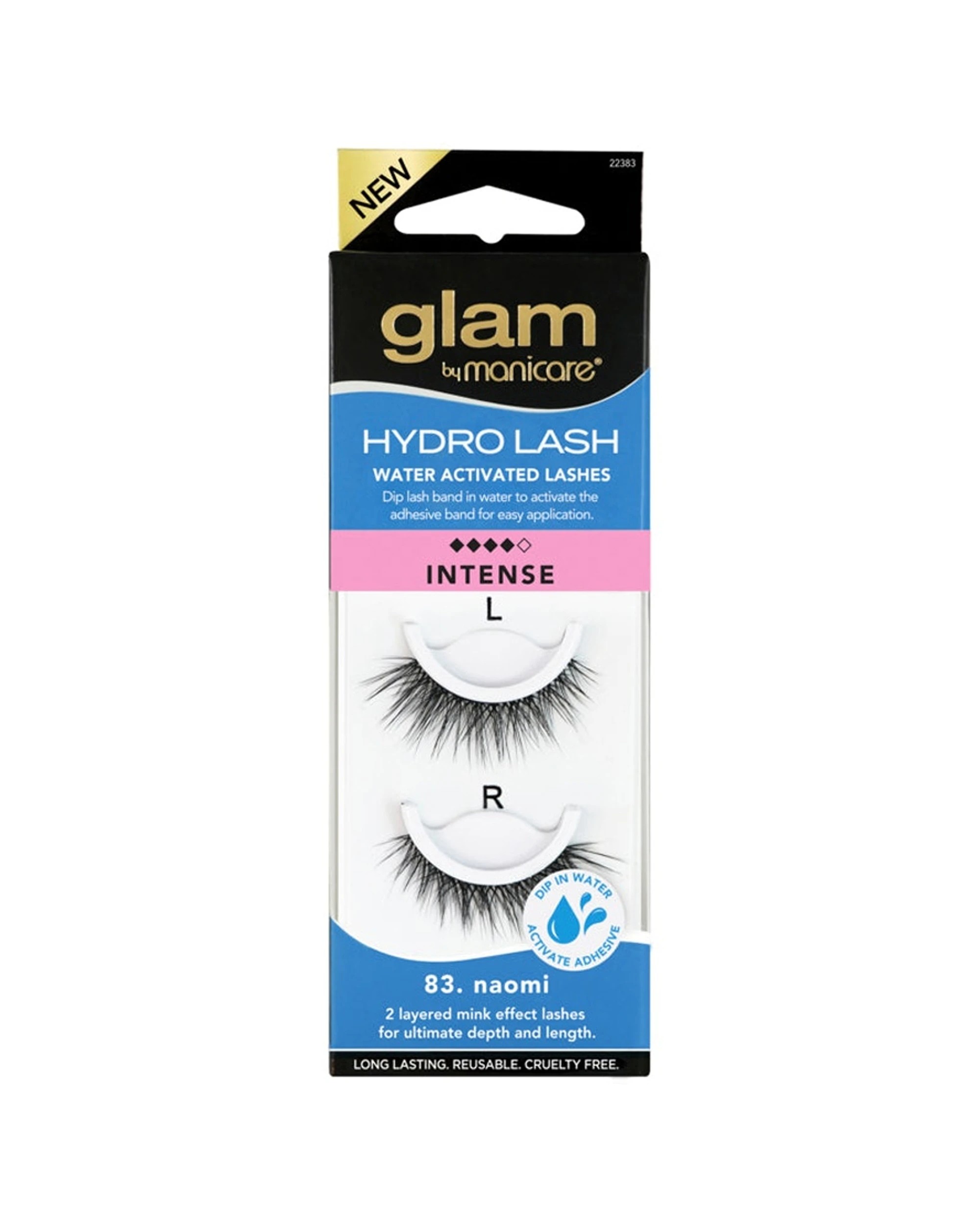 1 Glam By Manicare Hydro Lash Naomi Water Activated Mink Effect False Lashes, 1 of 1