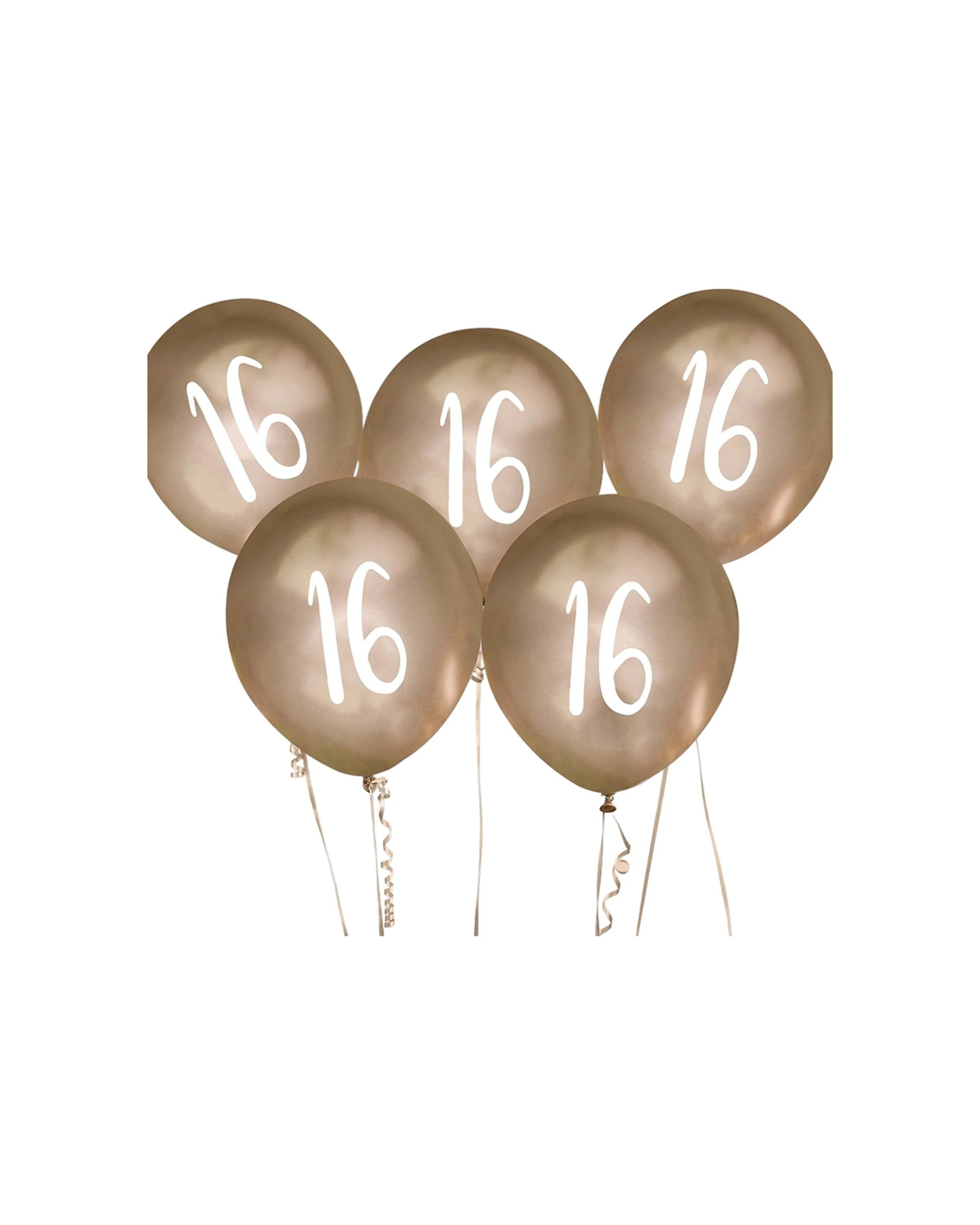 1 Anagram Balloon Bundle 16 Birthday Milstone Party Celebration Decoration - Gold, 1 of 1