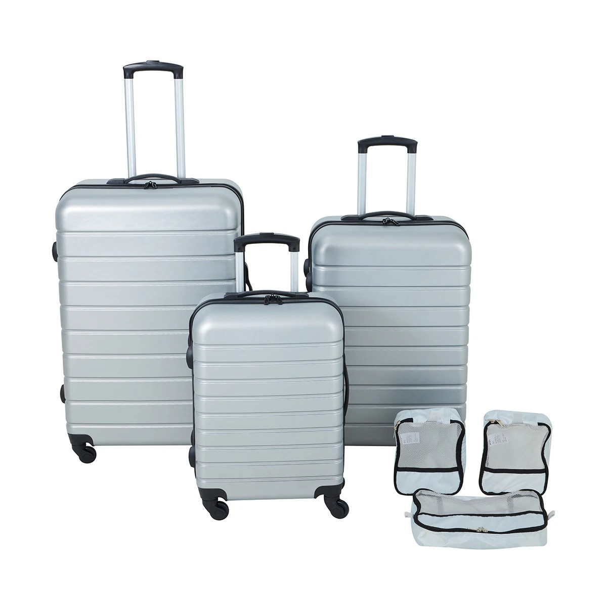 1 6 Piece Family Luggage Set - Silver, 1 of 10