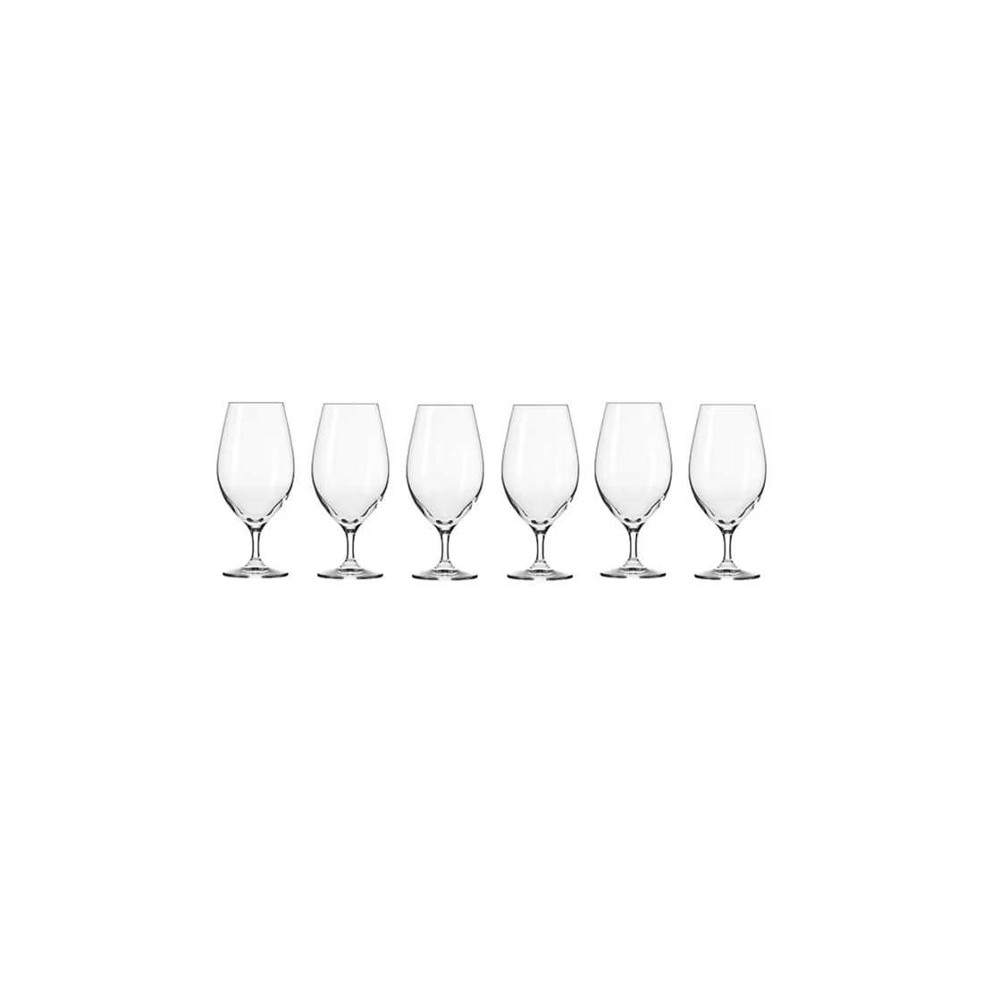 1 Krosno Harmony 6pc Stemmed Beer Glasses Set 400ml Drinkware Home Bar For Dining
 - Plain, 1 of 3