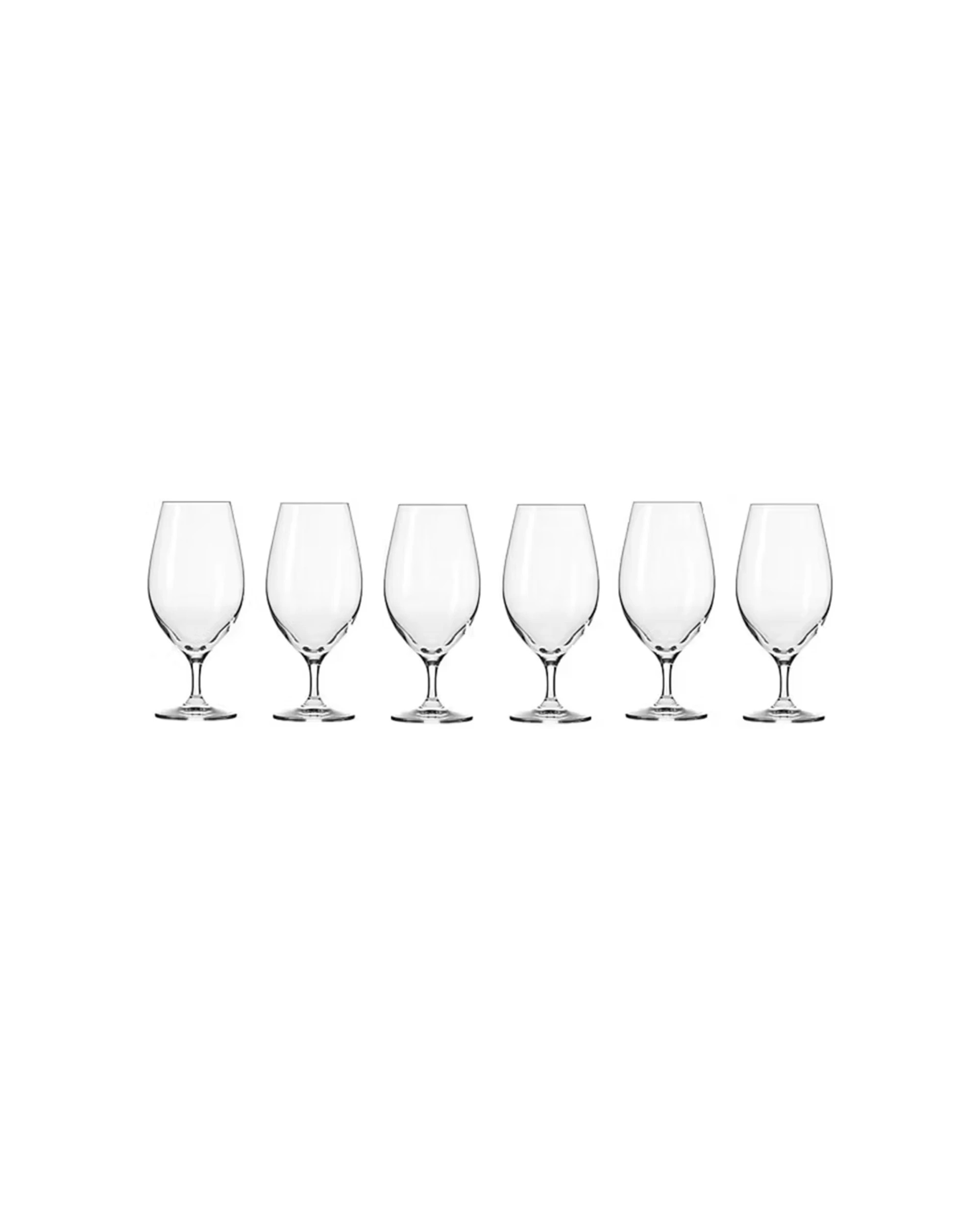 1 Krosno Harmony 6-Piece Stemmed Beer Glasses 400ml Set for Home Bar and Dining - Plain, 1 of 3