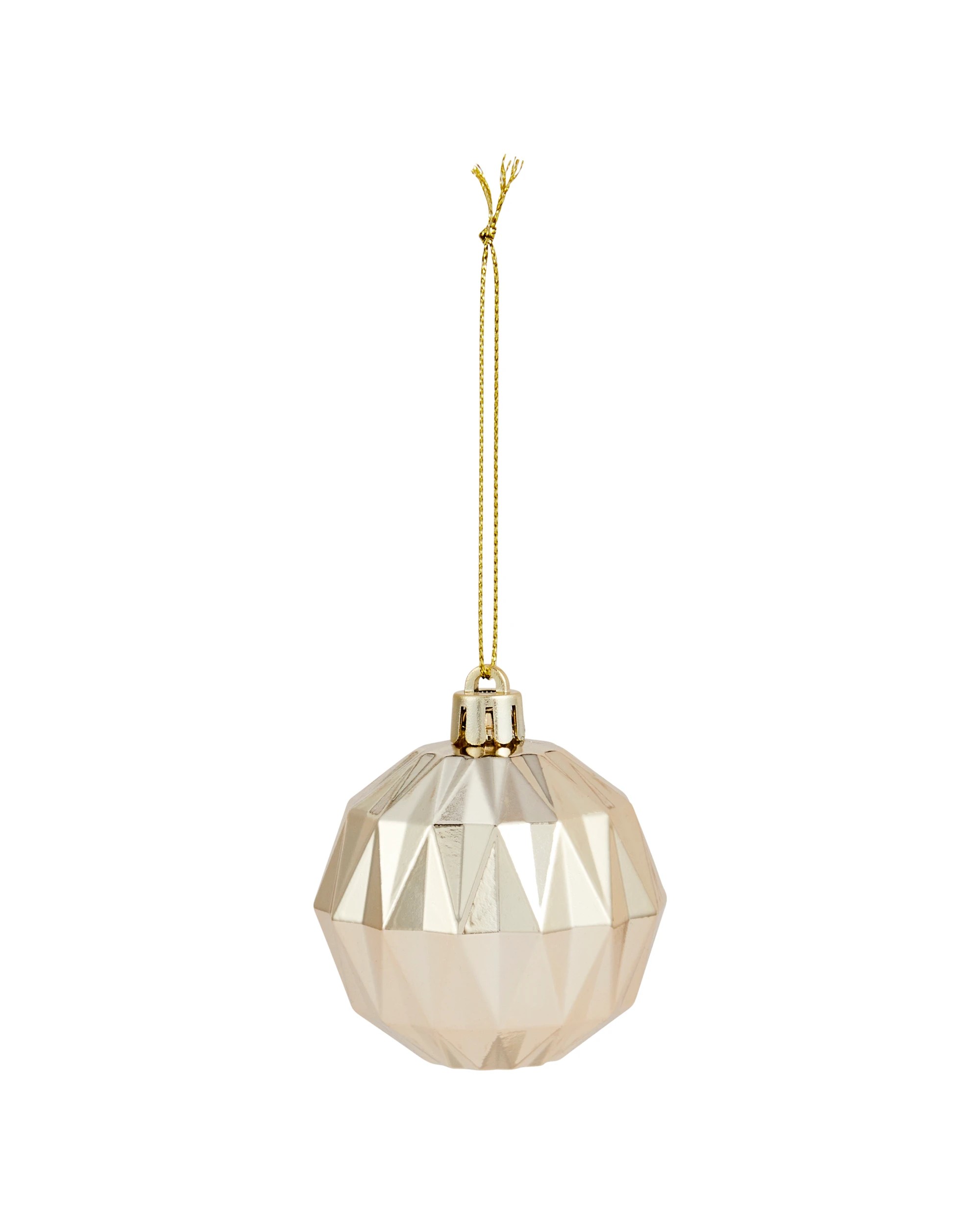 4 10 Pack 6cm Gold Look Baubles, 4 of 6