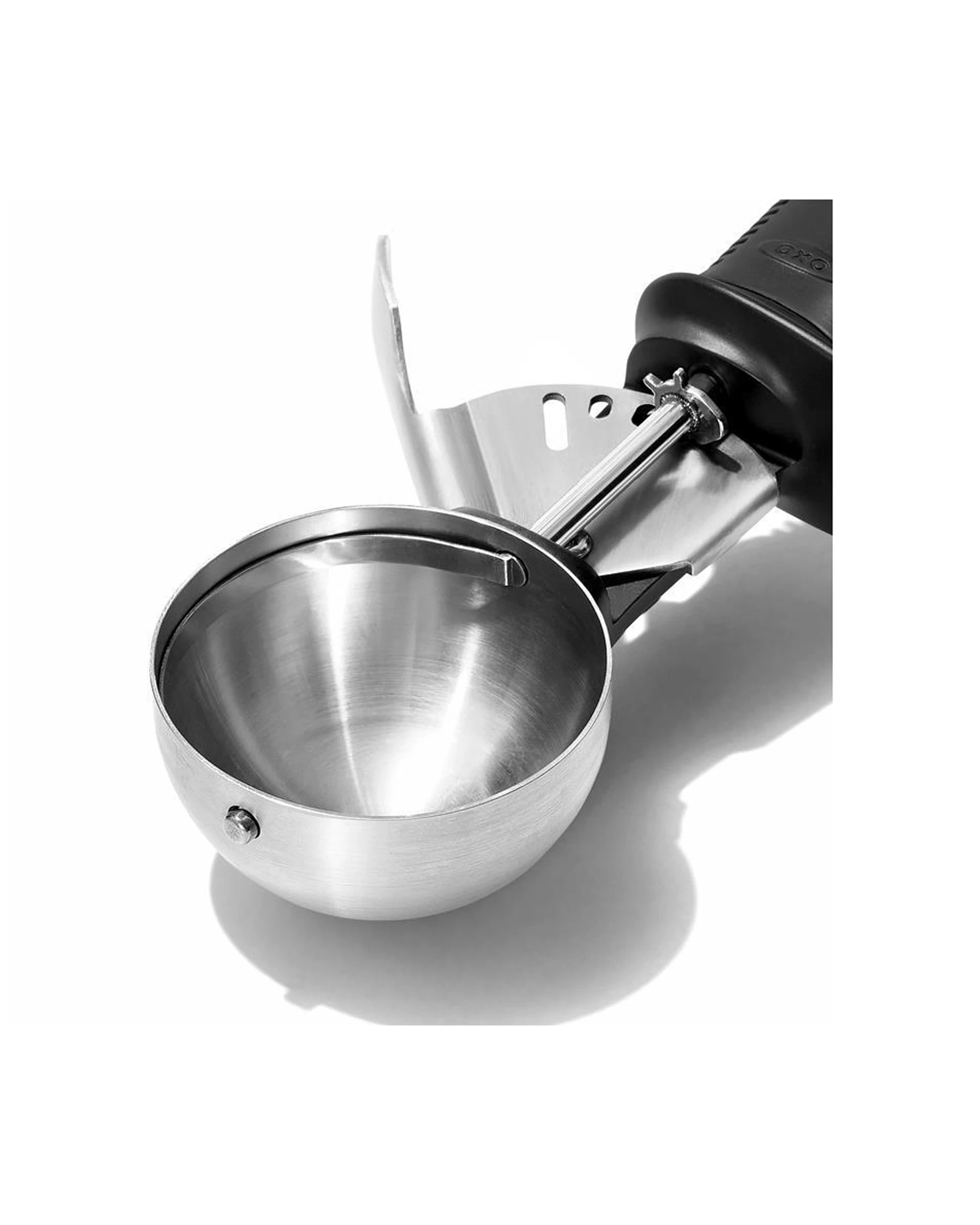 3 Oxo Stainless Steel Trigger Ice Cream Scoop With Non Slip Handle Finger Guard - Black, 3 of 6