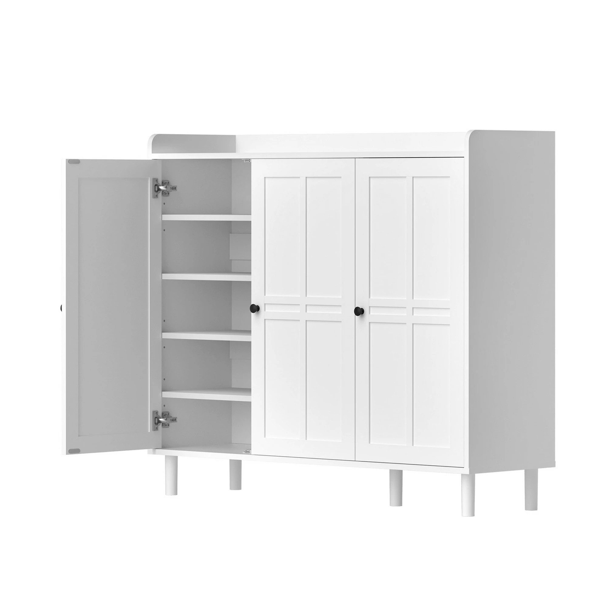 1 Artiss Shoe Rack Cabinet Storage Cupboard Adjustable Shelf - White, 1 of 10