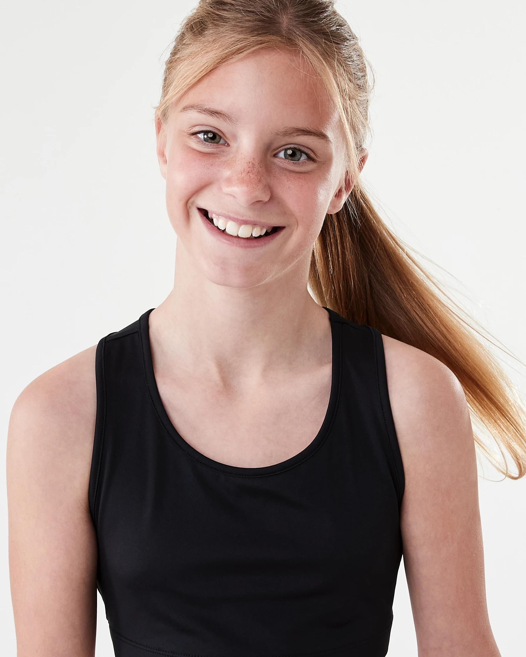 3 Active Kids Crop Top BLACK, 3 of 6