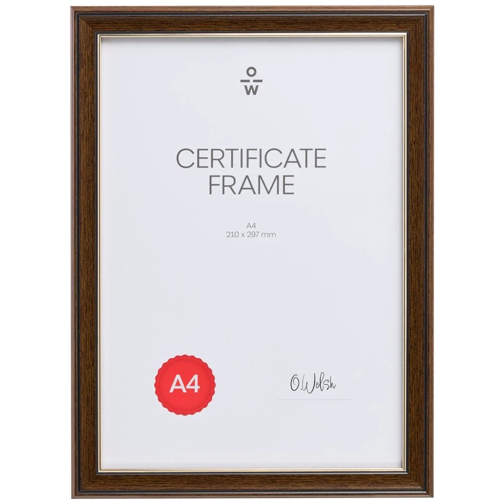 3 A4 Certificate Frame Timber, 3 of 4