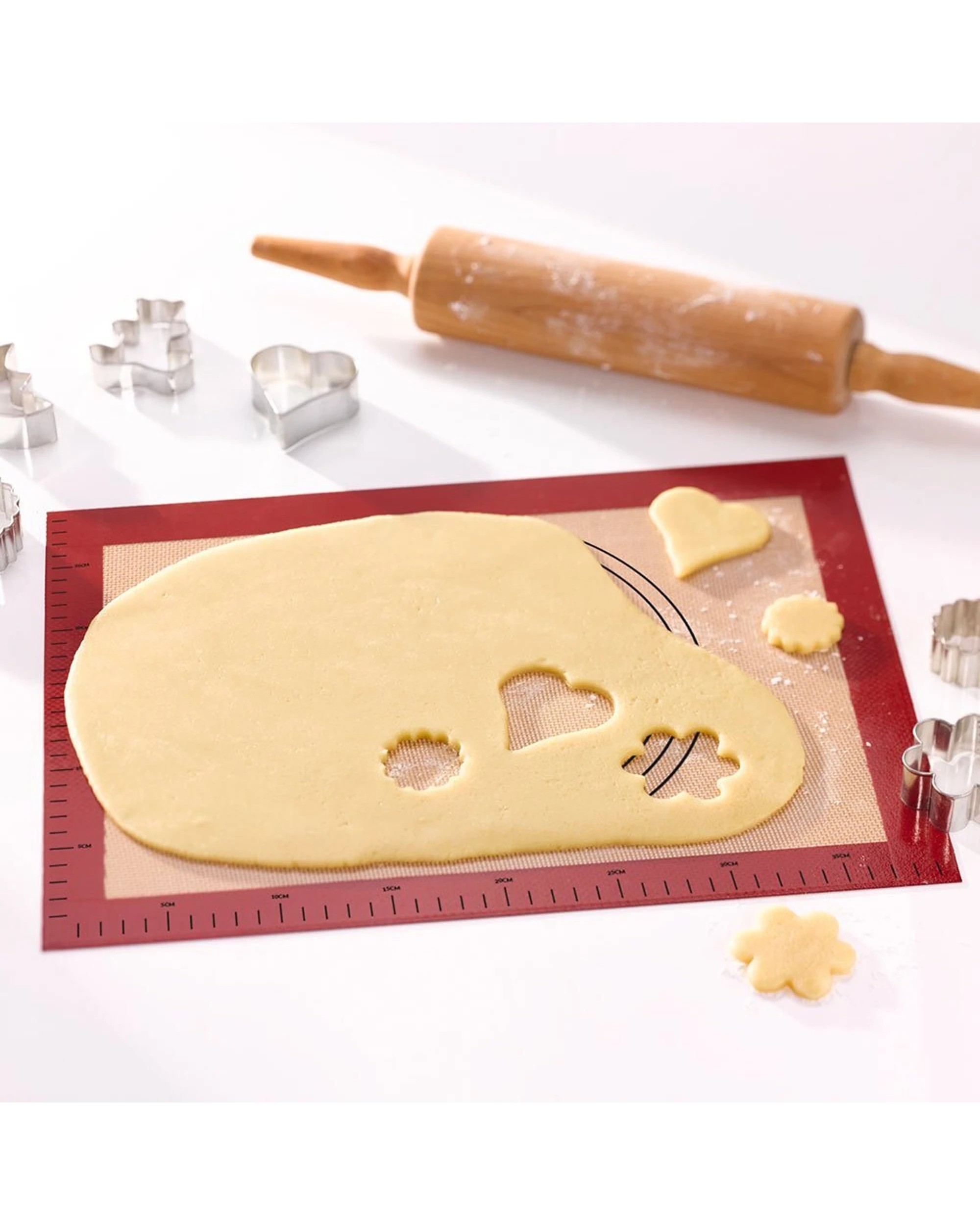 3 Nostik Reusable Non-Stick Silicone Prep Roll Mat 38cm x 58cm Dishwasher - Multi, 3 of 4