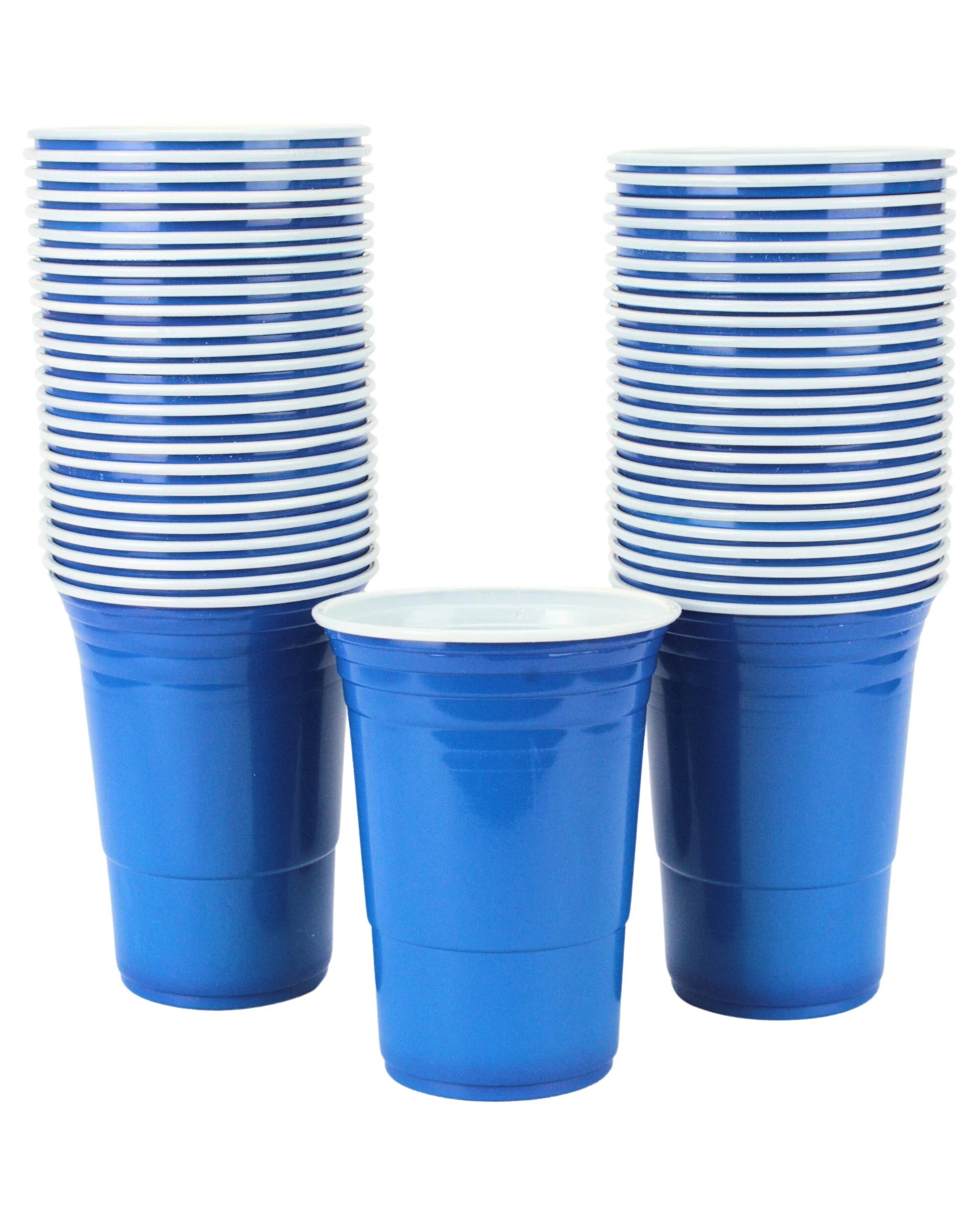 1 Partyware Everyday Party Royal Blue American Cups 450ml Pack of 50 - Blue, 1 of 3