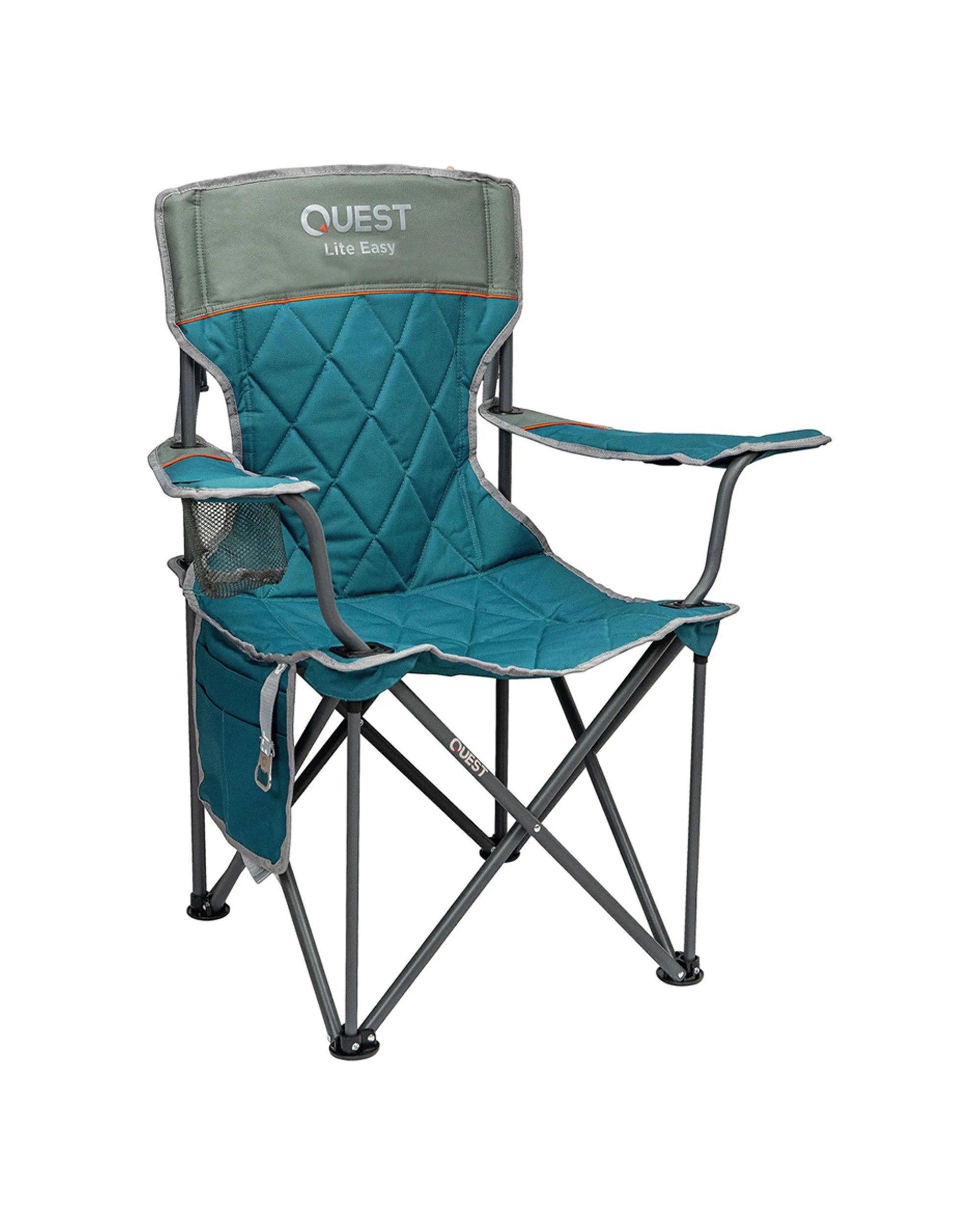 3 Quest Lite Easy Camp Chair Aluminium Adjustable Armrests 150kg 2.8kg Weight - Blue, 3 of 9