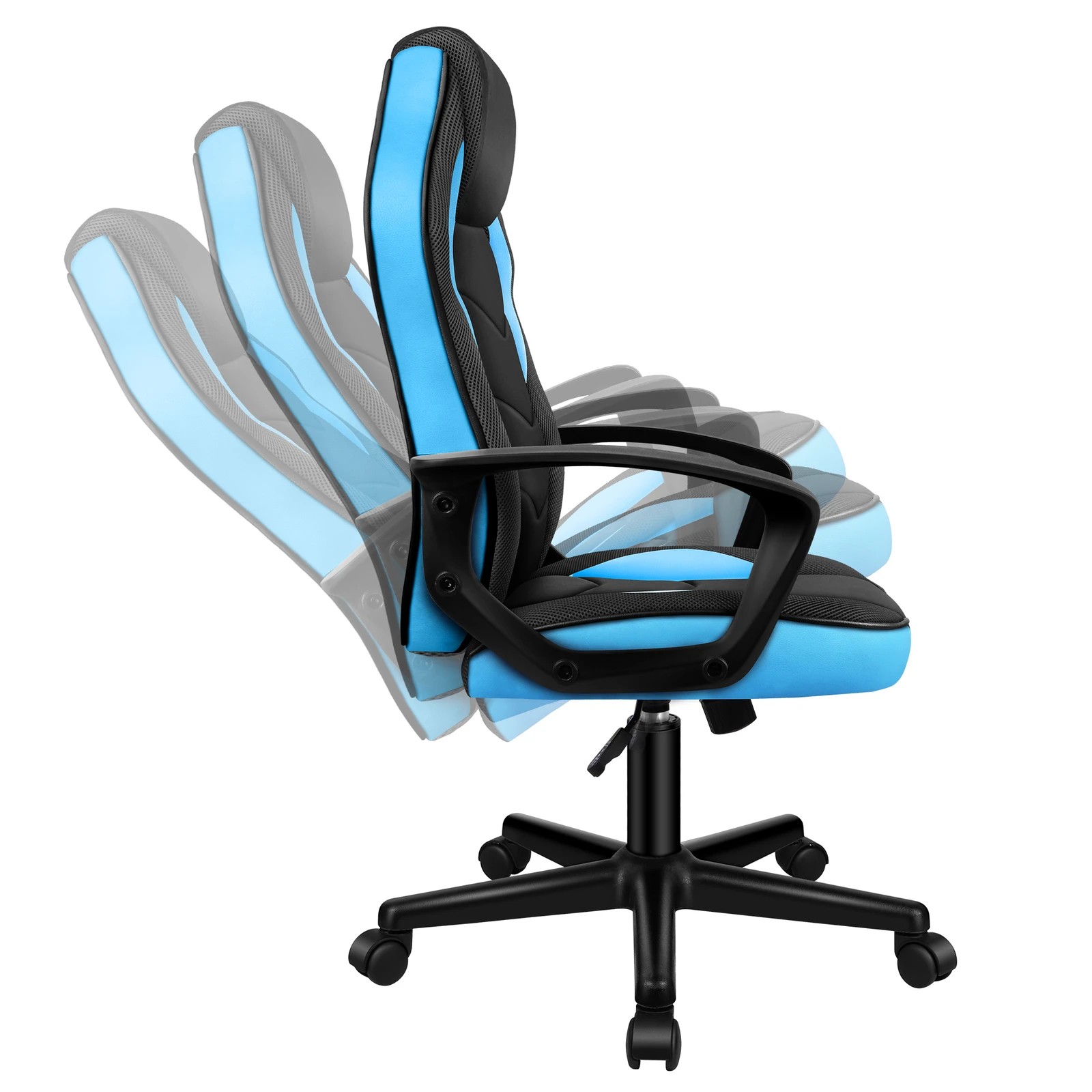 5 Alfordson Gaming Chair Racing Office Executive Computer Seat - Blue, 5 of 9