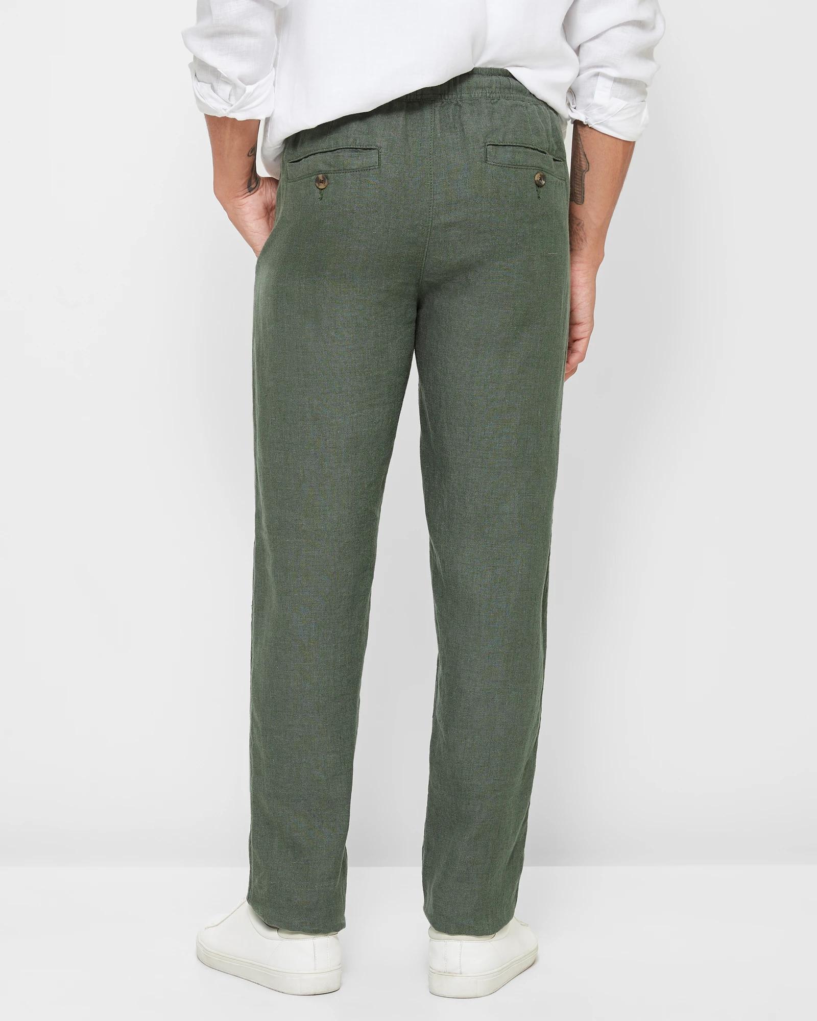 4 Target European Linen Pants GREEN, 4 of 6