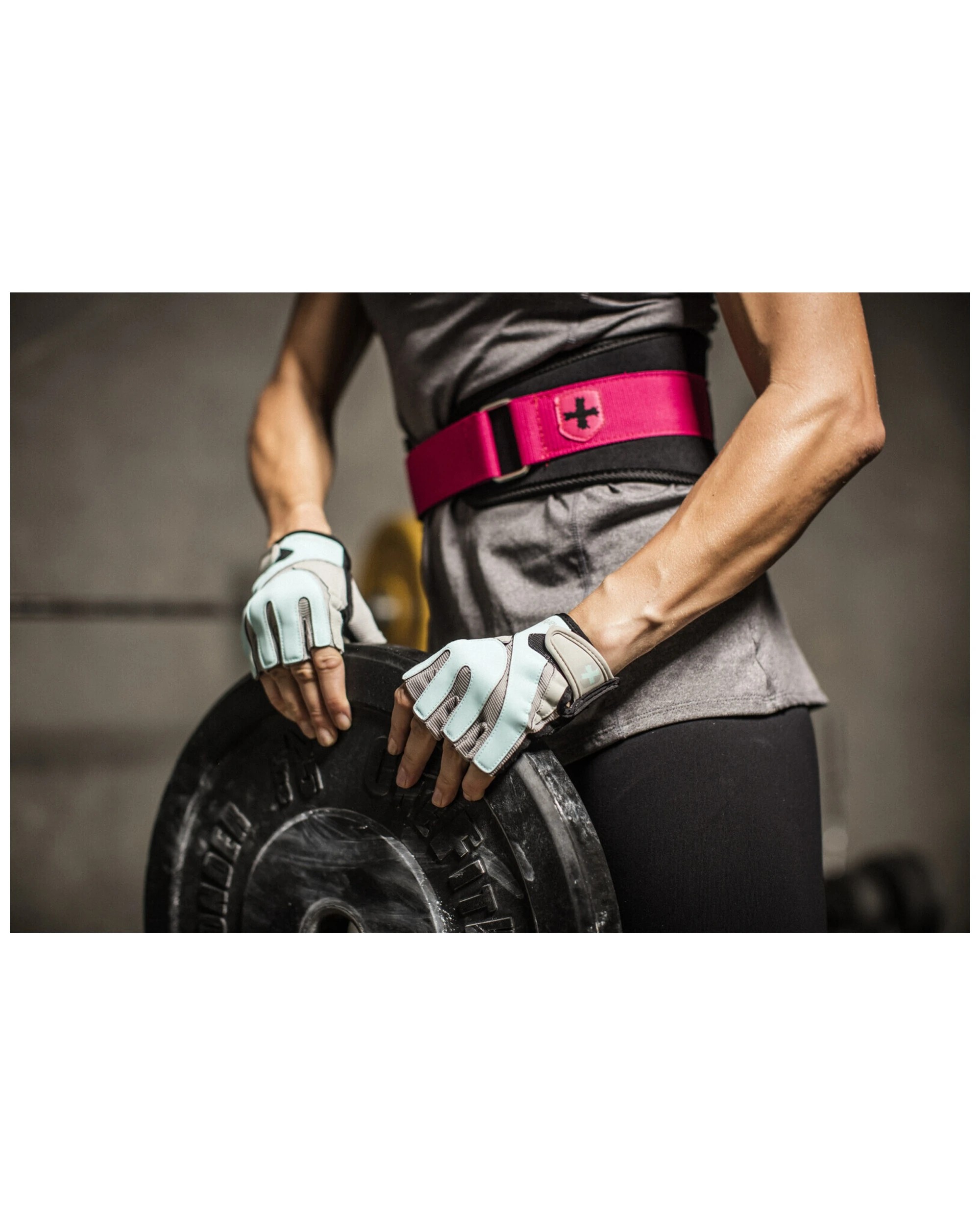 5 Harbinger Womens Training Grip Gloves Weightlifting TechGel Leather Palm, 5 of 10