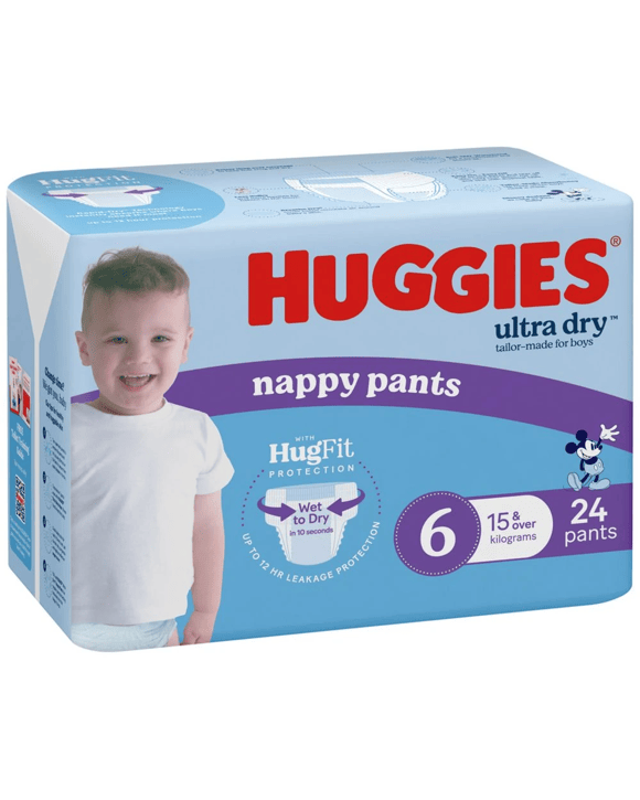 Huggies Nappy Pants Junior Boy 24 Pack