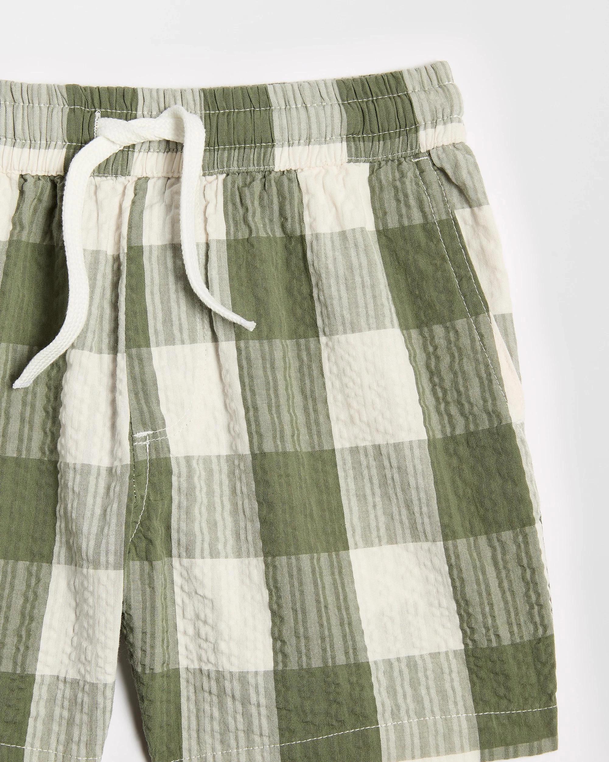 2 Target Australian Cotton Textured Stripe Shorts KHAKI / CREAM, 2 of 3