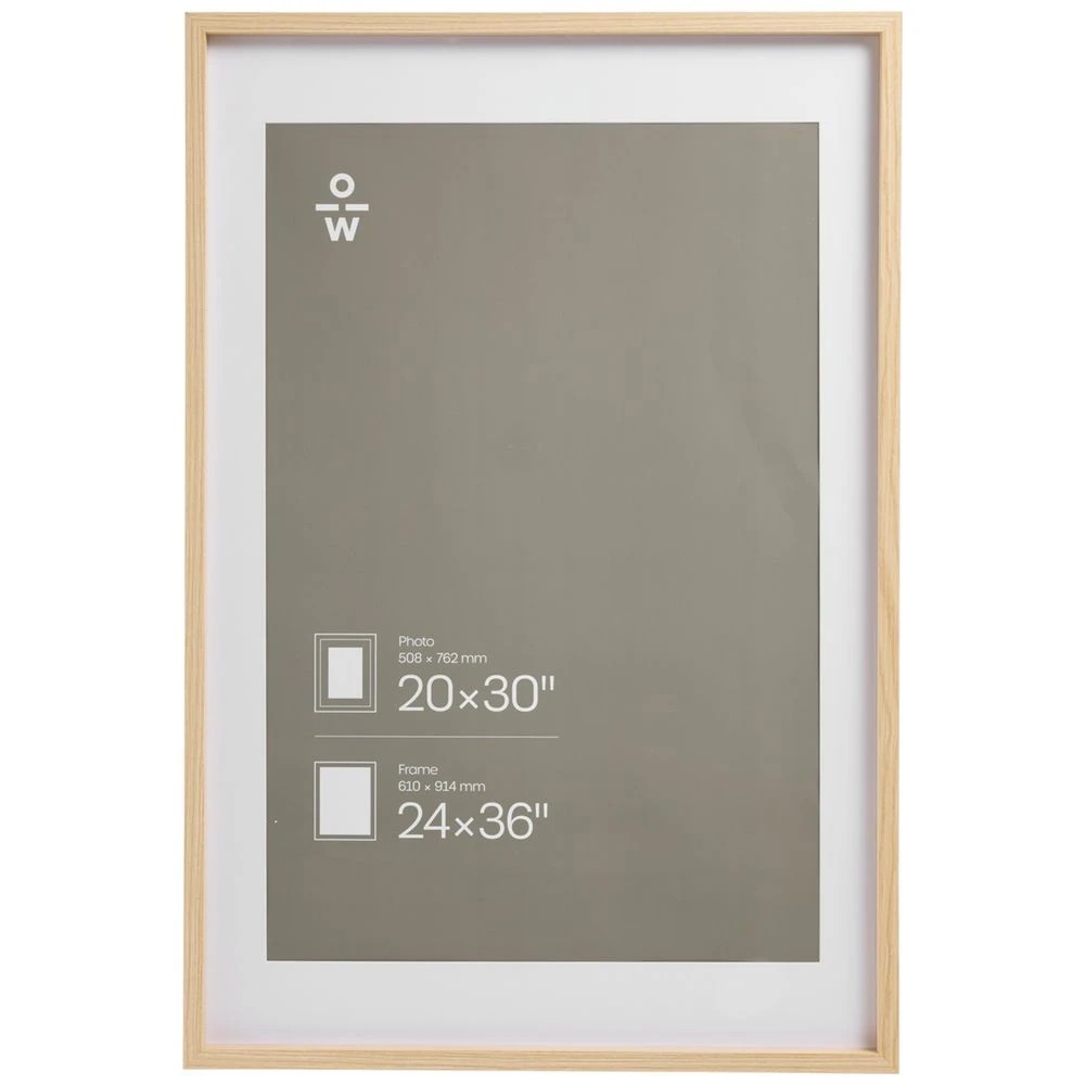 3 Officeworks Studio 24x36 Photo Frame Oak, 3 of 4