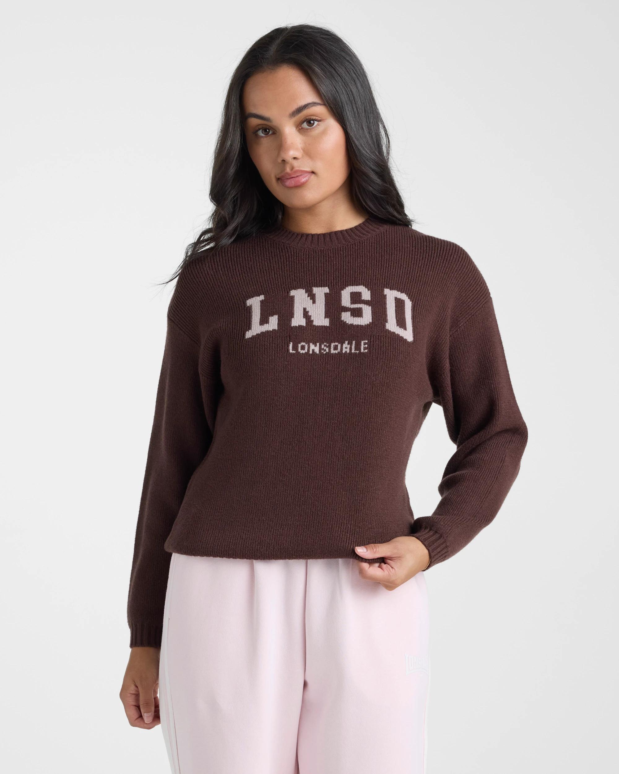 1 Lonsdale London Knit Crew CHOCOLATE, 1 of 4