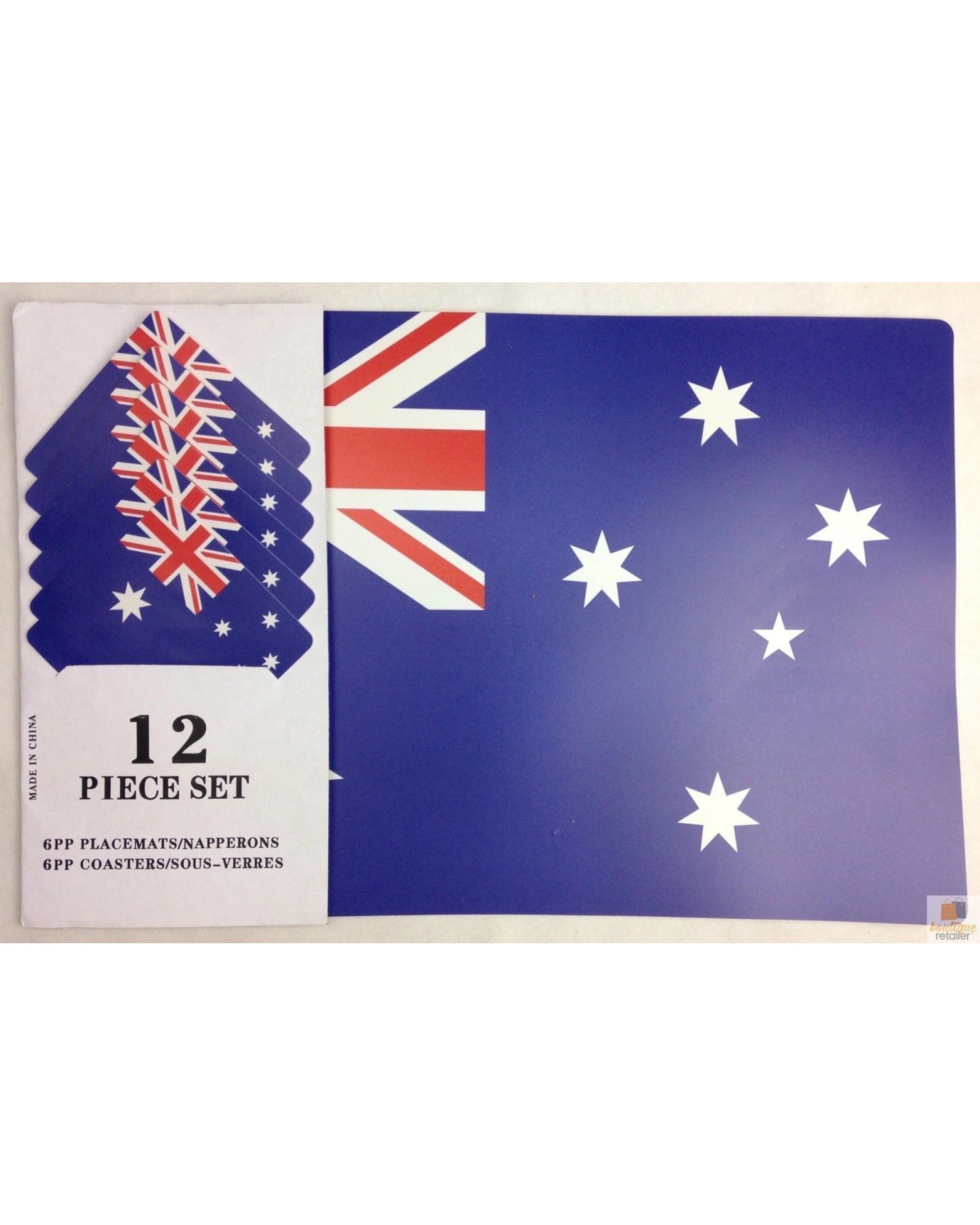 1 BR Costumes Australia Flag Coaster Set – 12-Piece Table Drink Holders, 1 of 2