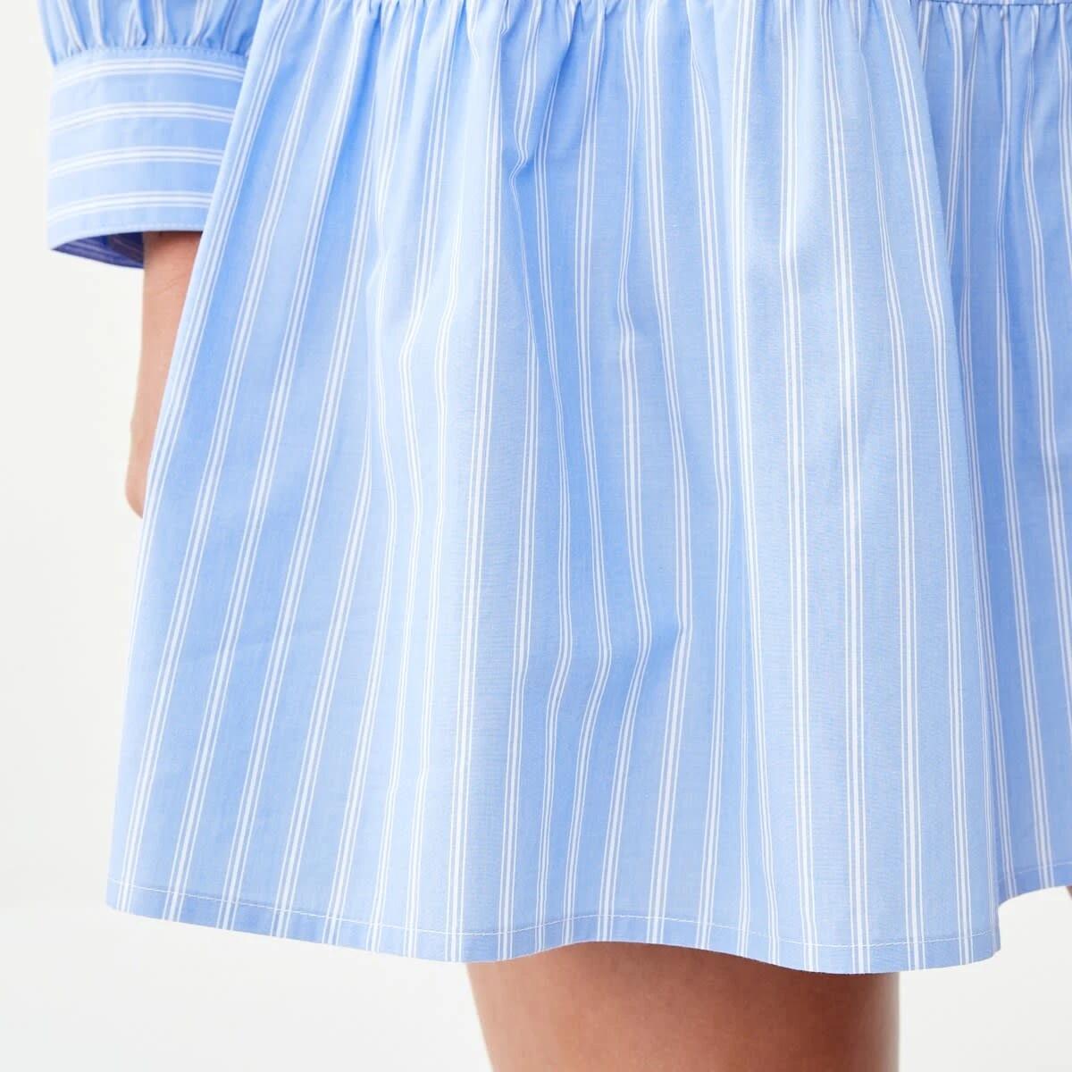 8 Long Sleeve Button Shirt Mini Dress Tina Strp, 8 of 9