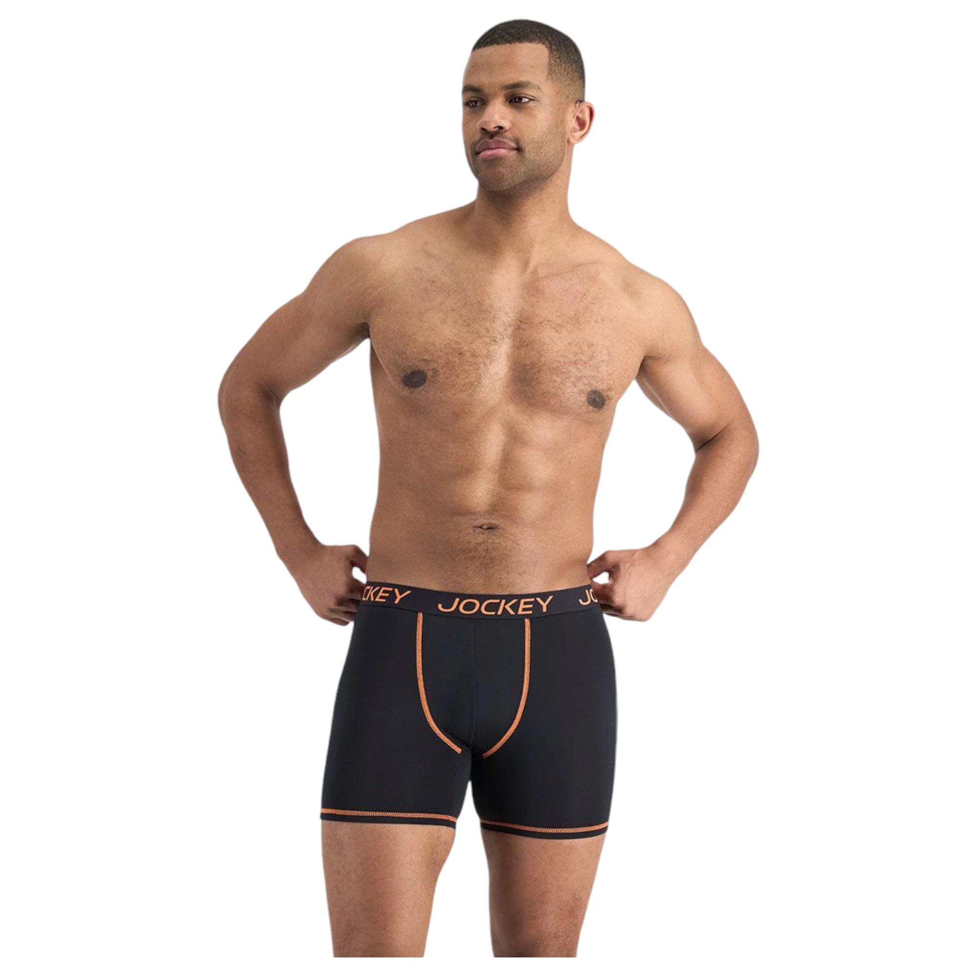 3 Jockey 8 Pack Mens Performance Active Midway Micro Trunks Underwear BLACK, 3 of 6