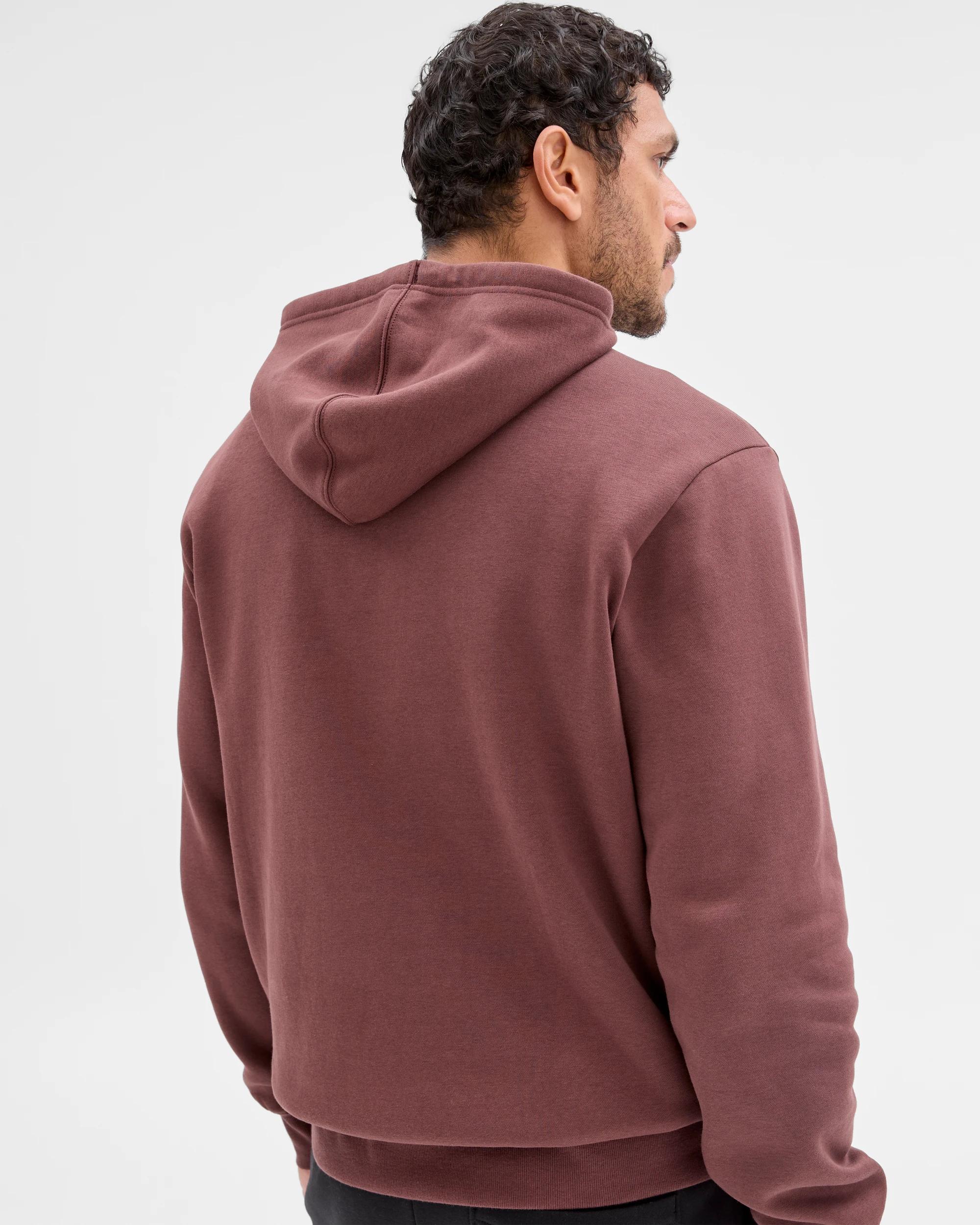 6 Target Man Australian Cotton Blend Popover Hooded Jumper OXBLOOD, 6 of 7