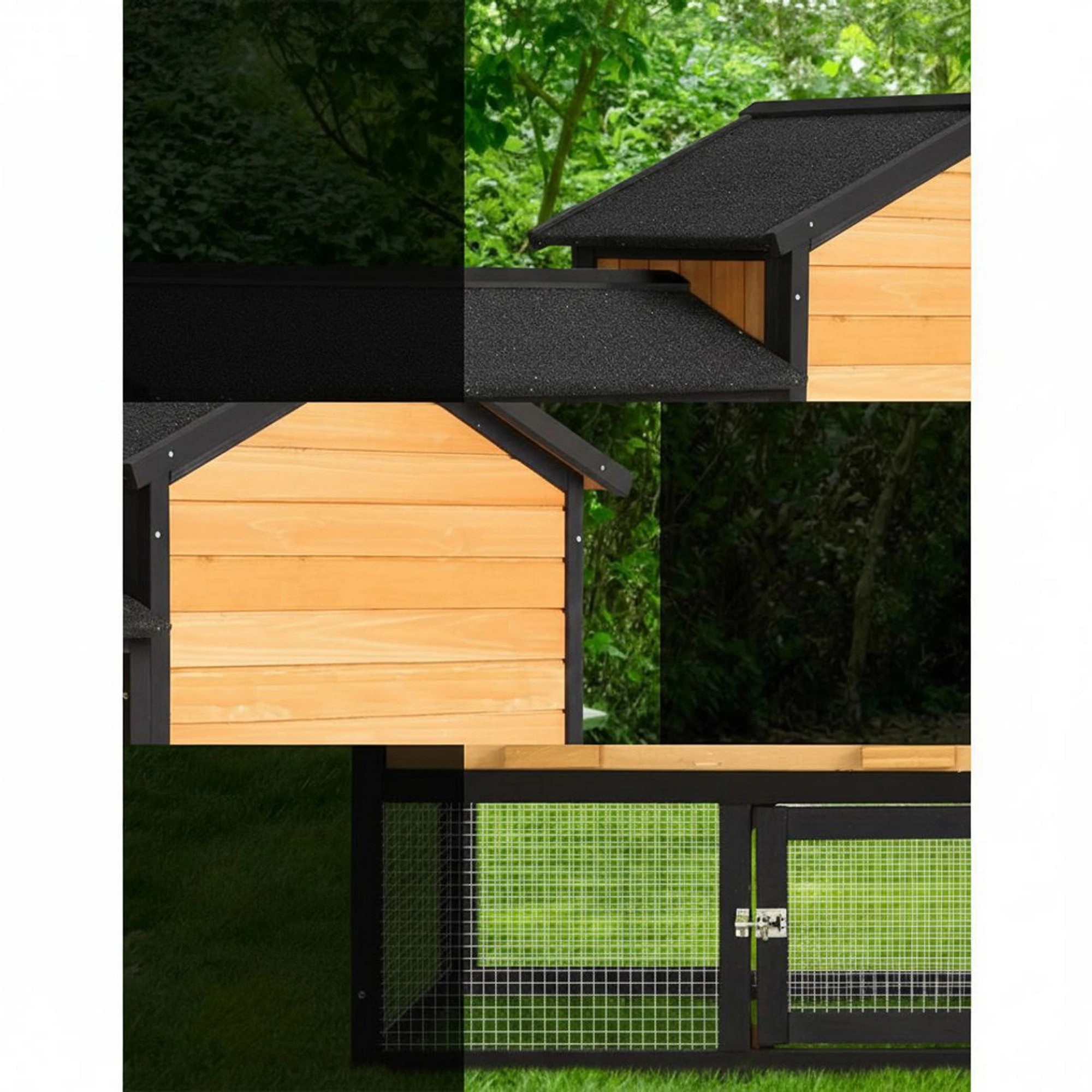 5 i.Pet Chicken Coop Rabbit Hutch Extra Large Run House Cage Wooden Bunny Outdoor - Multi, 5 of 7