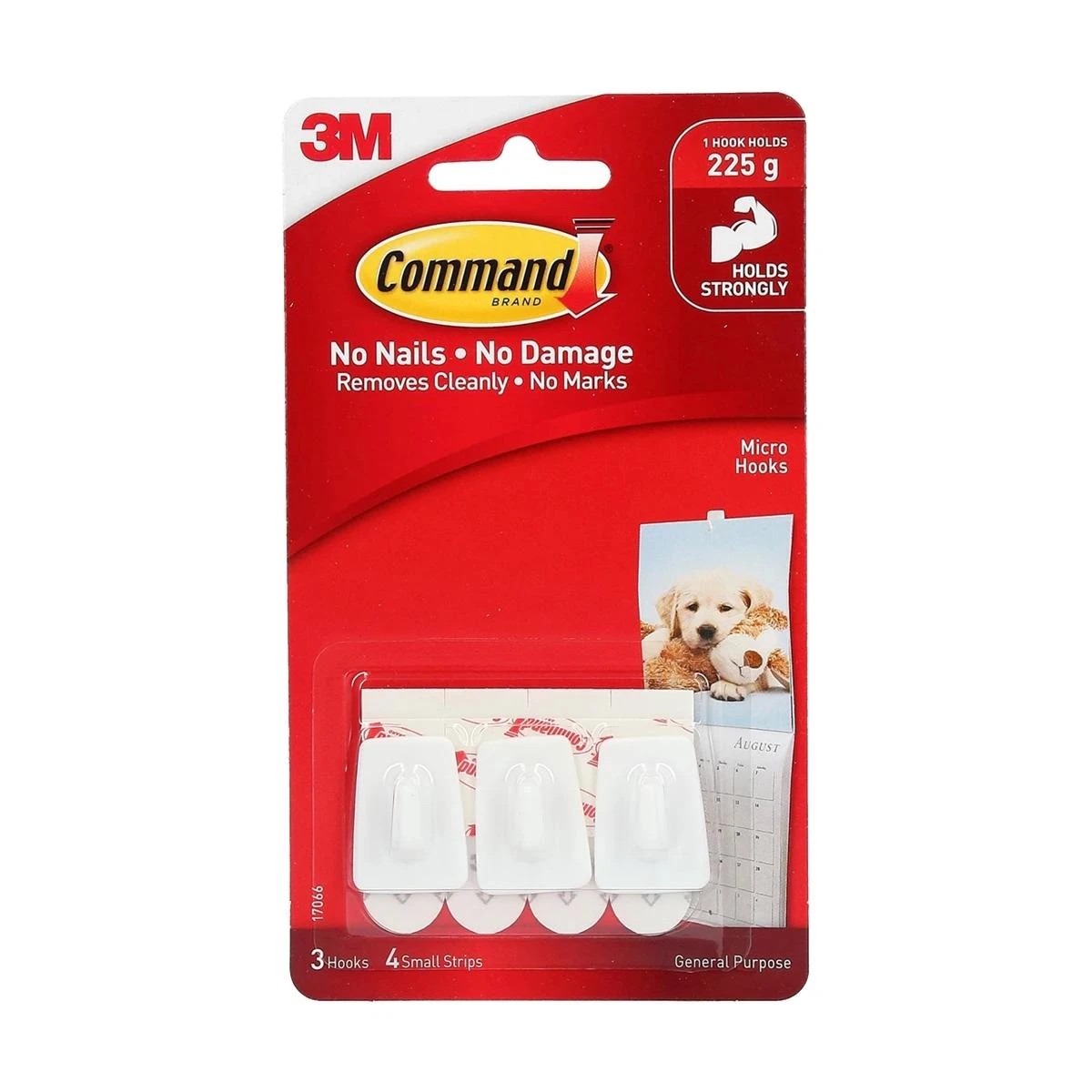 1 3 Pack Command Mounting Hooks Micro - White, 1 of 5
