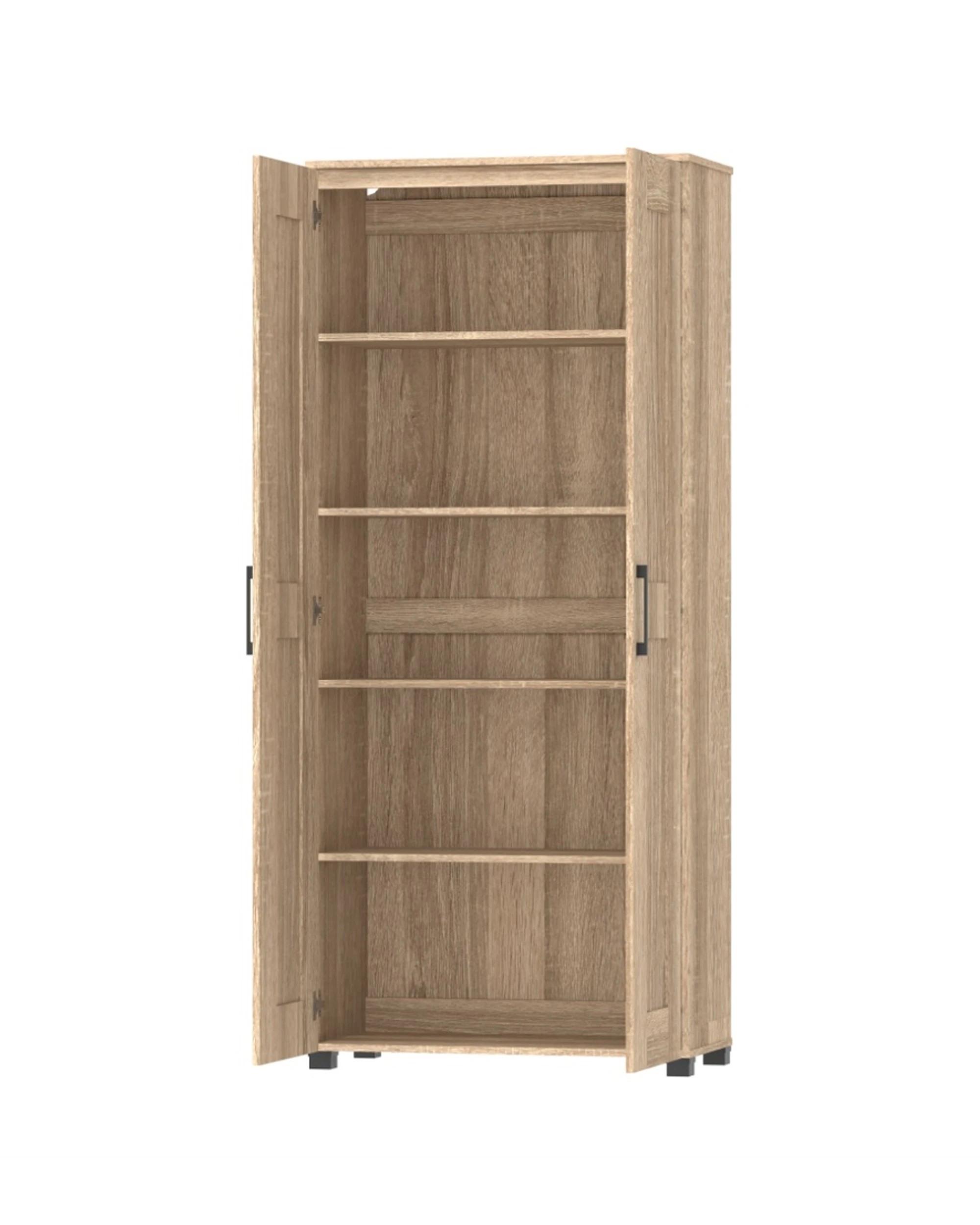 6 Alpine Bay Montreal Cupboard 2 Door Tall Multipurpose Storage Unit Light Sonoma Oak - Brown, 6 of 9