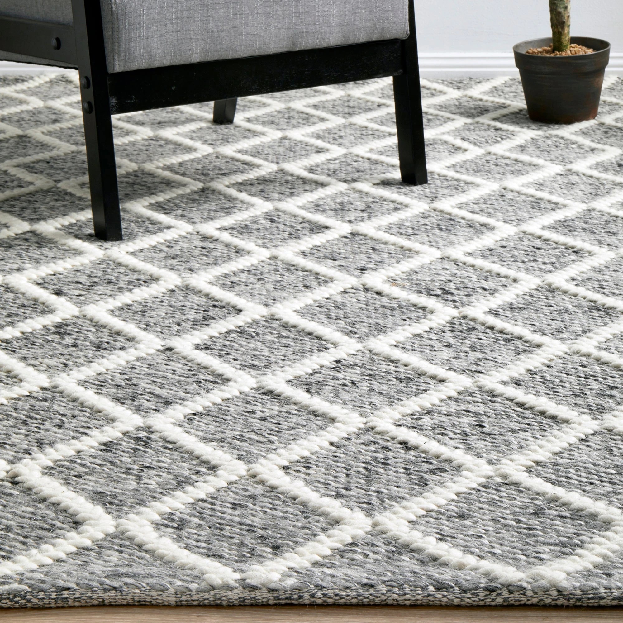5 Common Ground Rugs Valor Grey 225x155cm - Medium Hand Loomed Rug - Grey, 5 of 7
