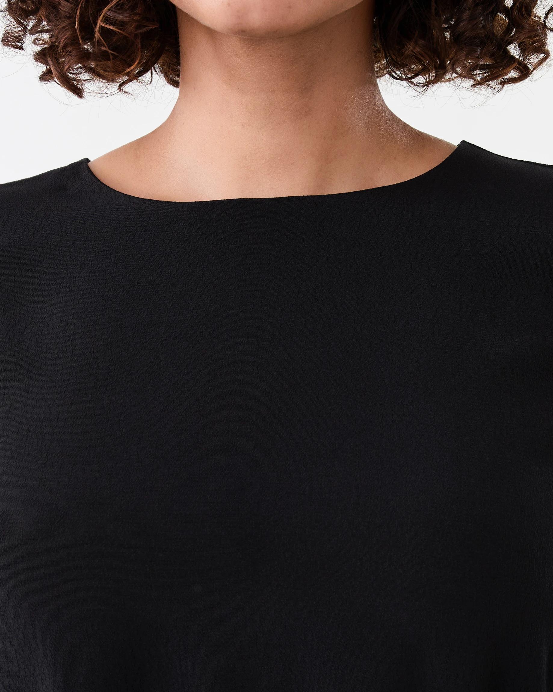 5 Long Sleeve Tie Waist Top Black, 5 of 7