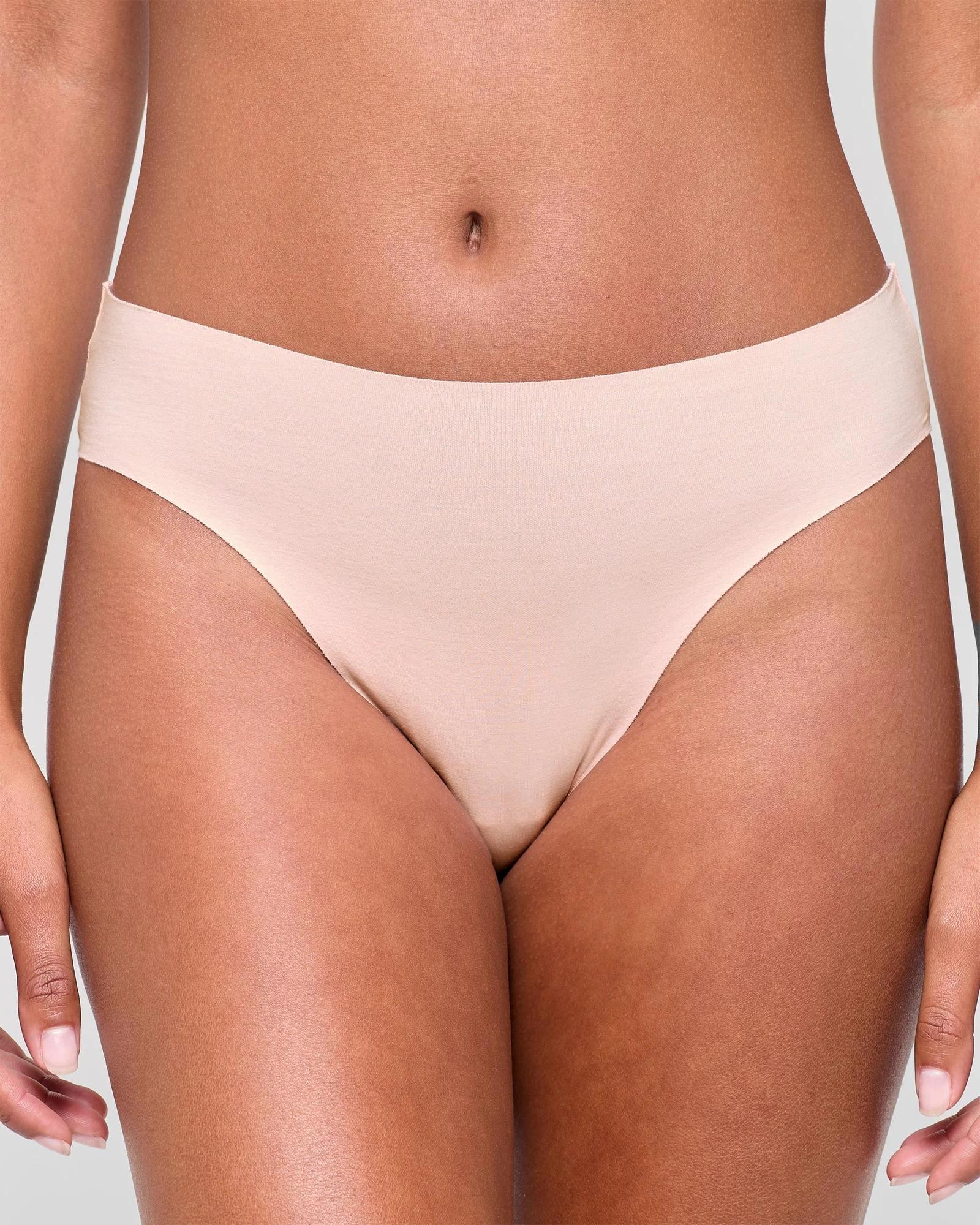 2 Target Woman 2 Pack No Show High Cut Briefs BLUSH  WHITE, 2 of 4