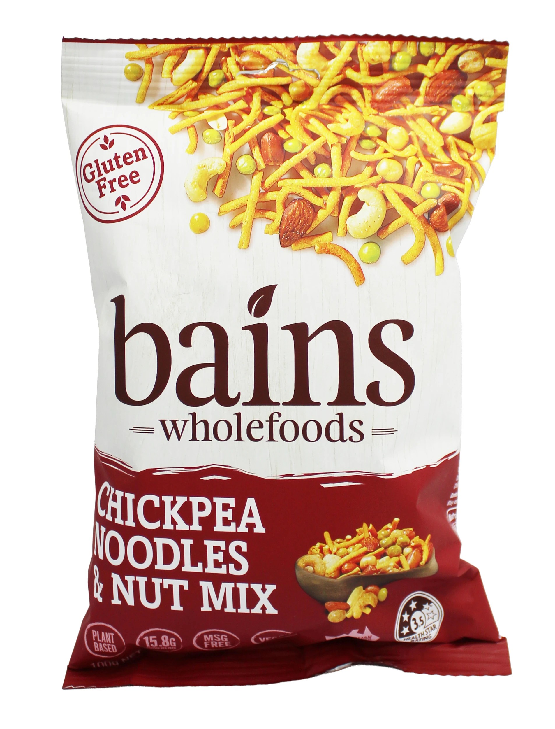 1 Bains Wholefoods Chickpea Noodles & Nut Mix 100g, 1 of 1