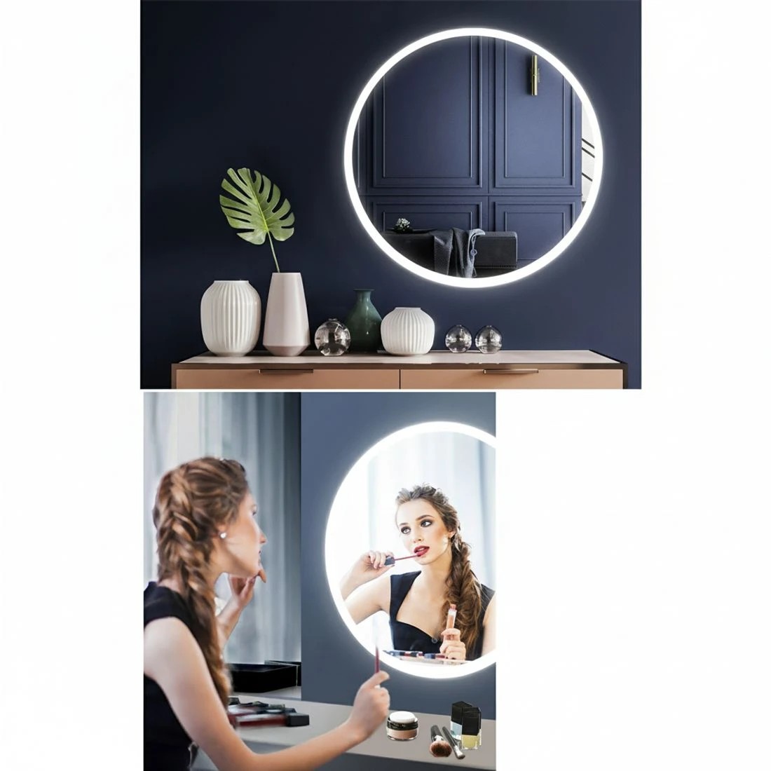 5 Embellir Wall Mirror 70cm with Led light Makeup Home Decor Bathroom Round Vanity - Multi, 5 of 6