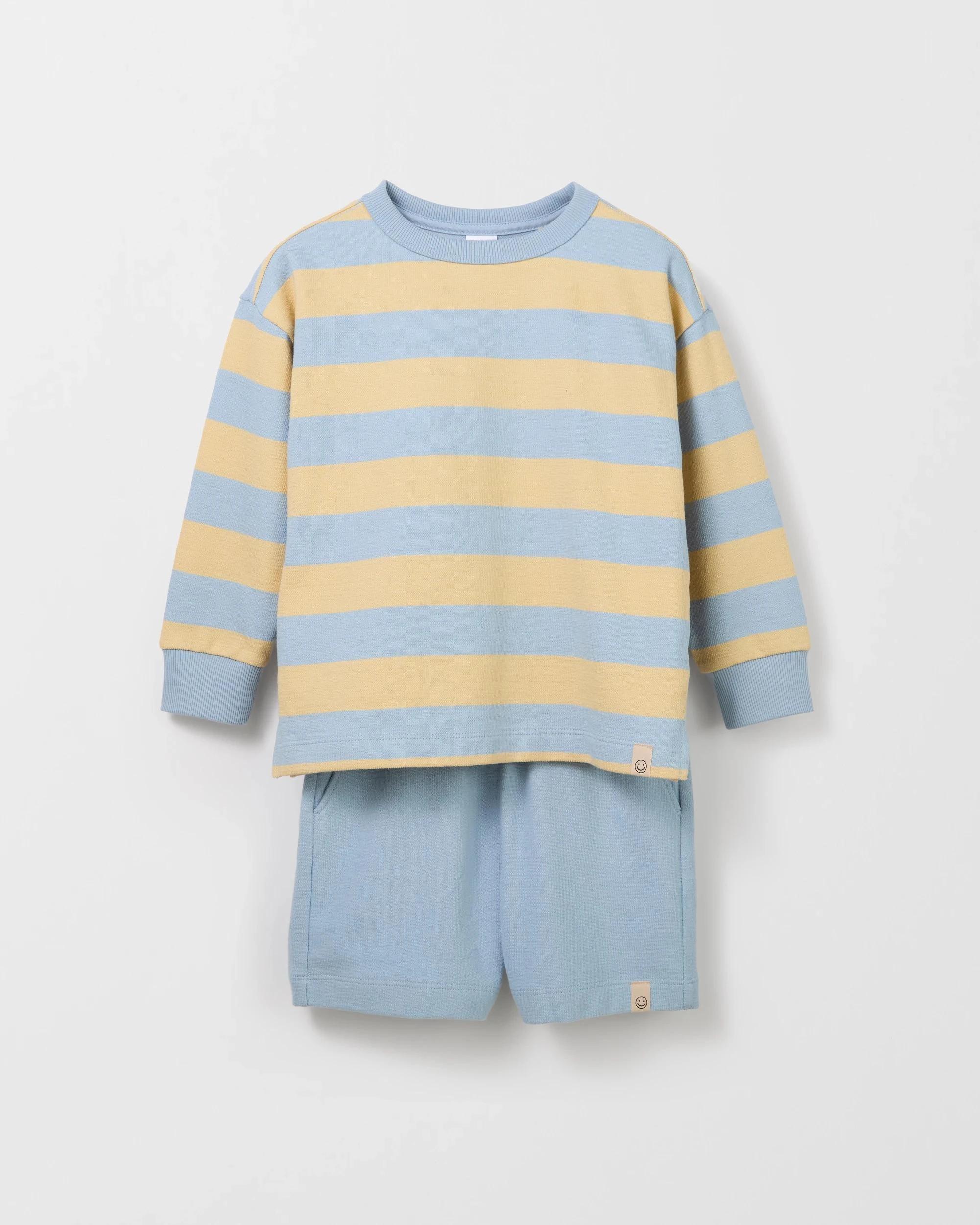 6 Target Kids Australian Cotton Textured Fleece Crew Top and Short Set , 6 of 8