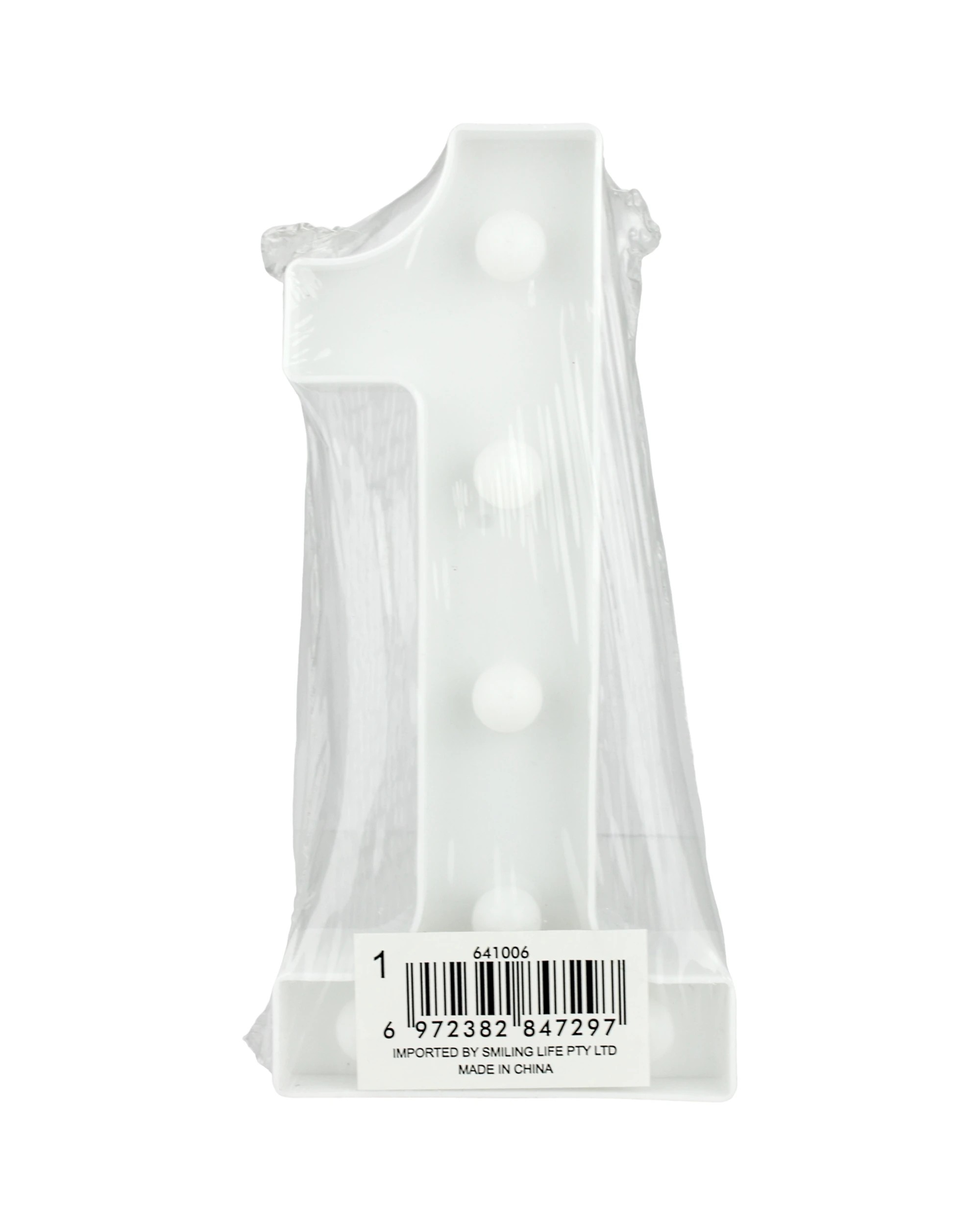 2 Partyrama LED Light Up Number 1 White, 2 of 3