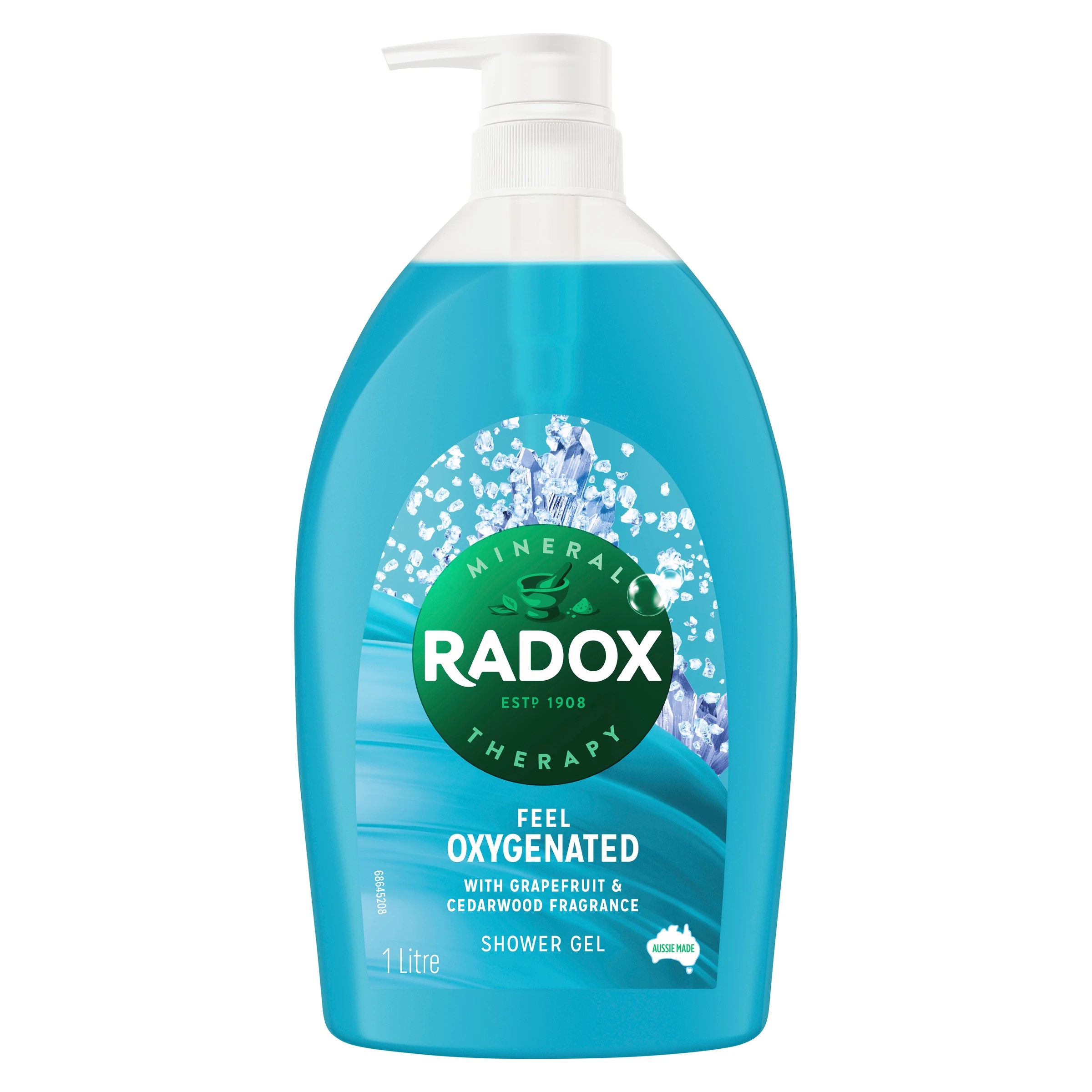 1 Radox Feel Oxygenated Shower Gel 1L - Grapefruit & Cedarwood Fragrance, 1 of 7