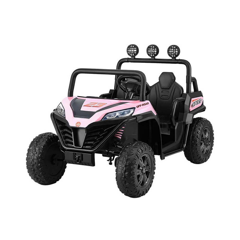 1 Rigo Kids Ride On Car Electric Toys Cars Headlight Music Remote Control - Pink, 1 of 7