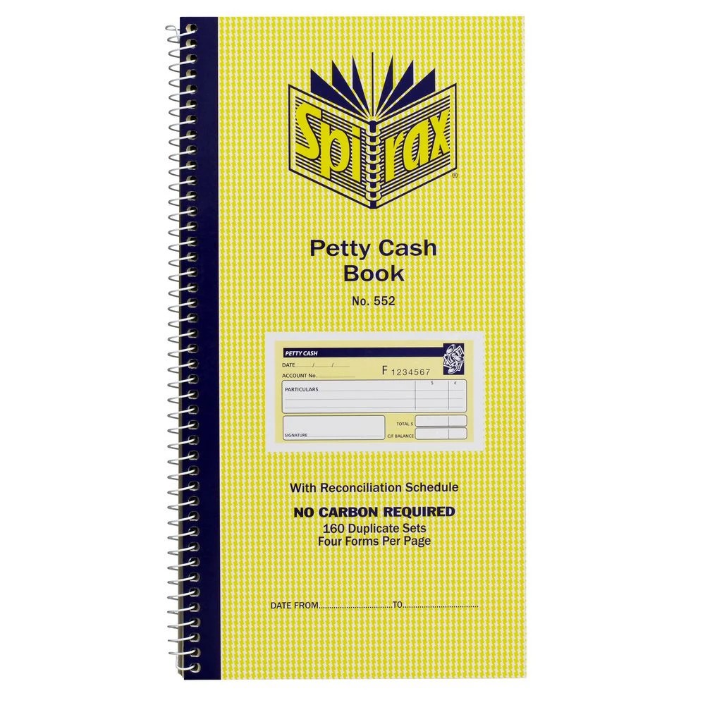 2 Spirax No.552 Carbonless Petty Cash Book, 2 of 2
